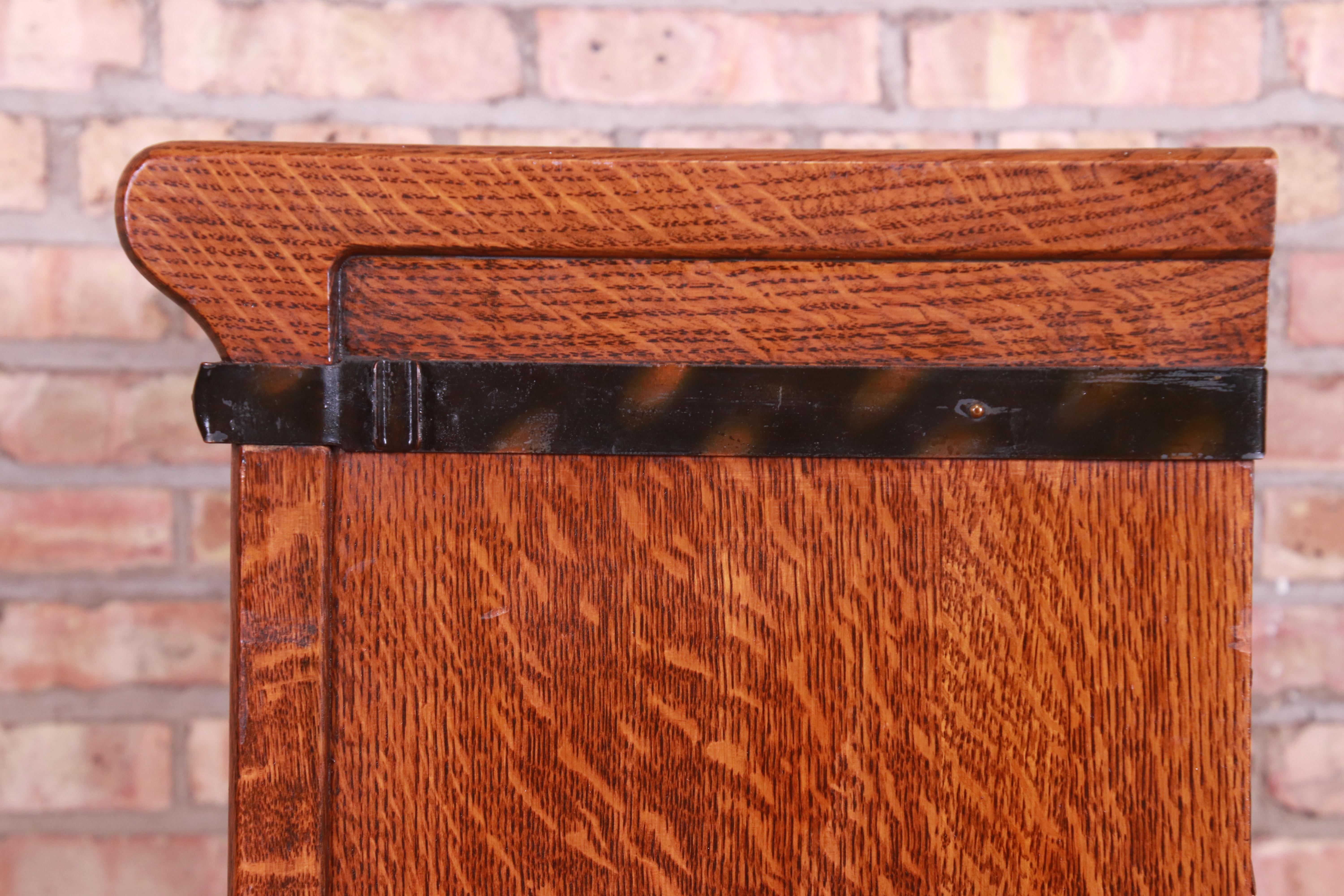 Antique Oak Three-Stack Barrister Bookcase by Macey, circa 1920s 4