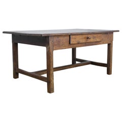 Antique Oak Trestle Based Coffee Table