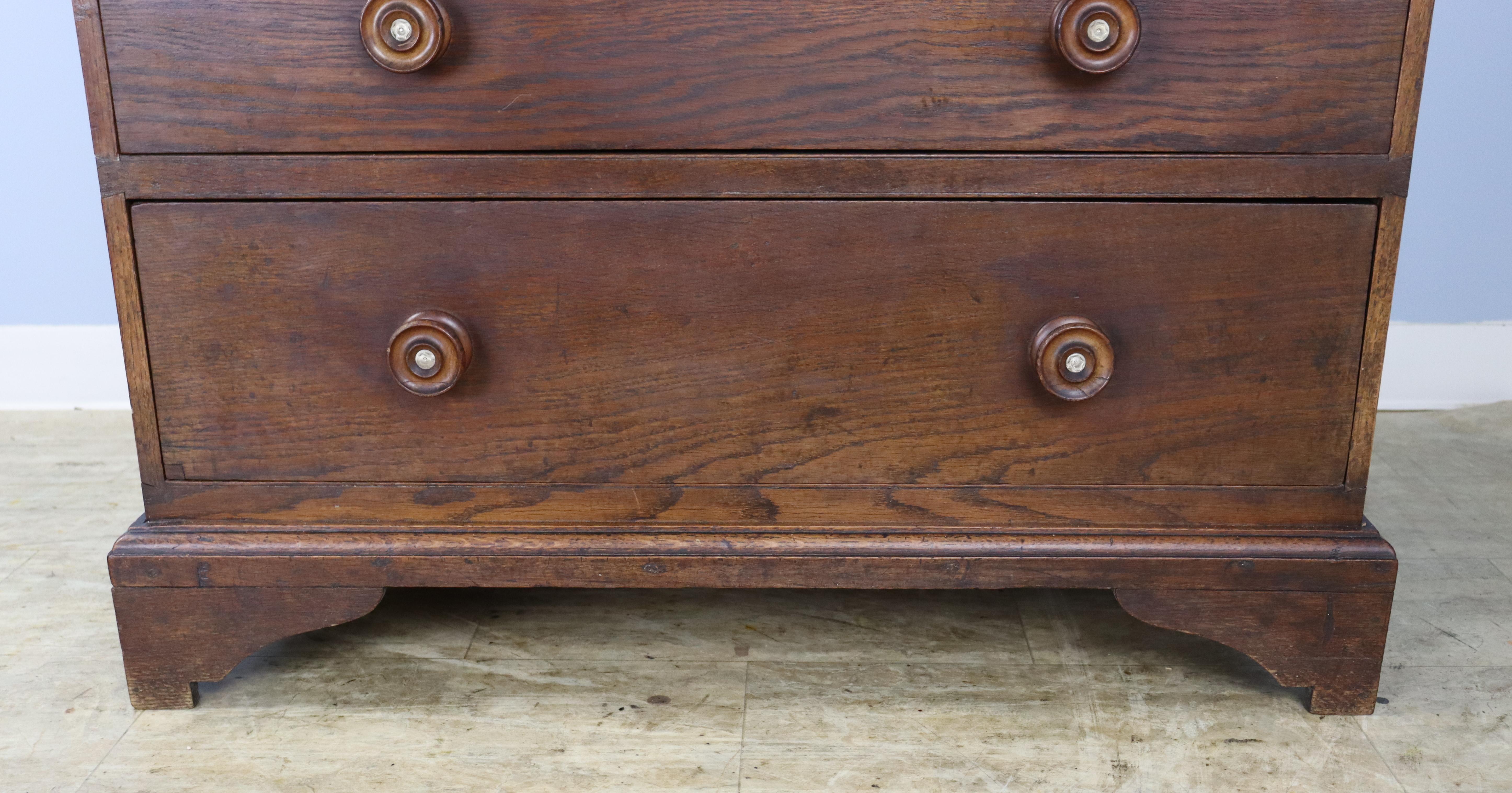 Antique Oak Two Over Three Chest of Drawers For Sale 7