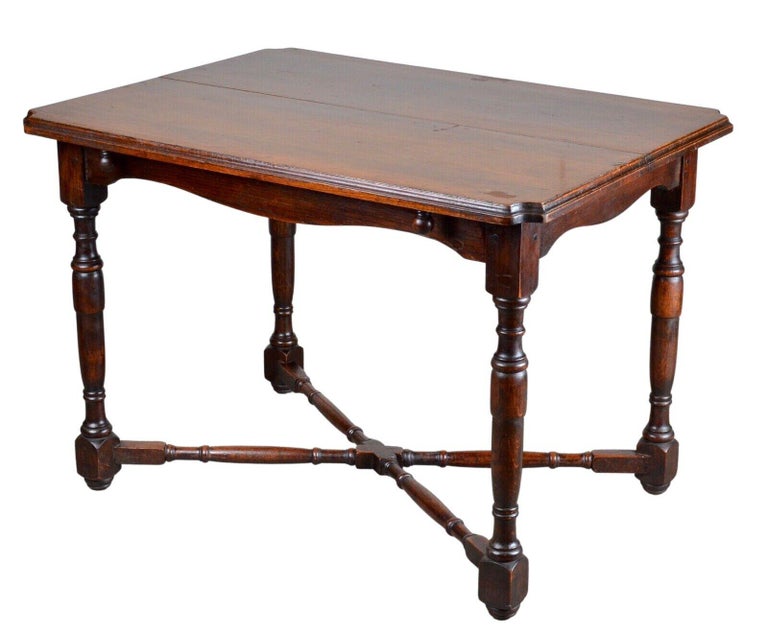 ANTIQUE OAK VICTORIAN COUNTRY FOUR SIX SEATER EXTENDING DiNING TABLE