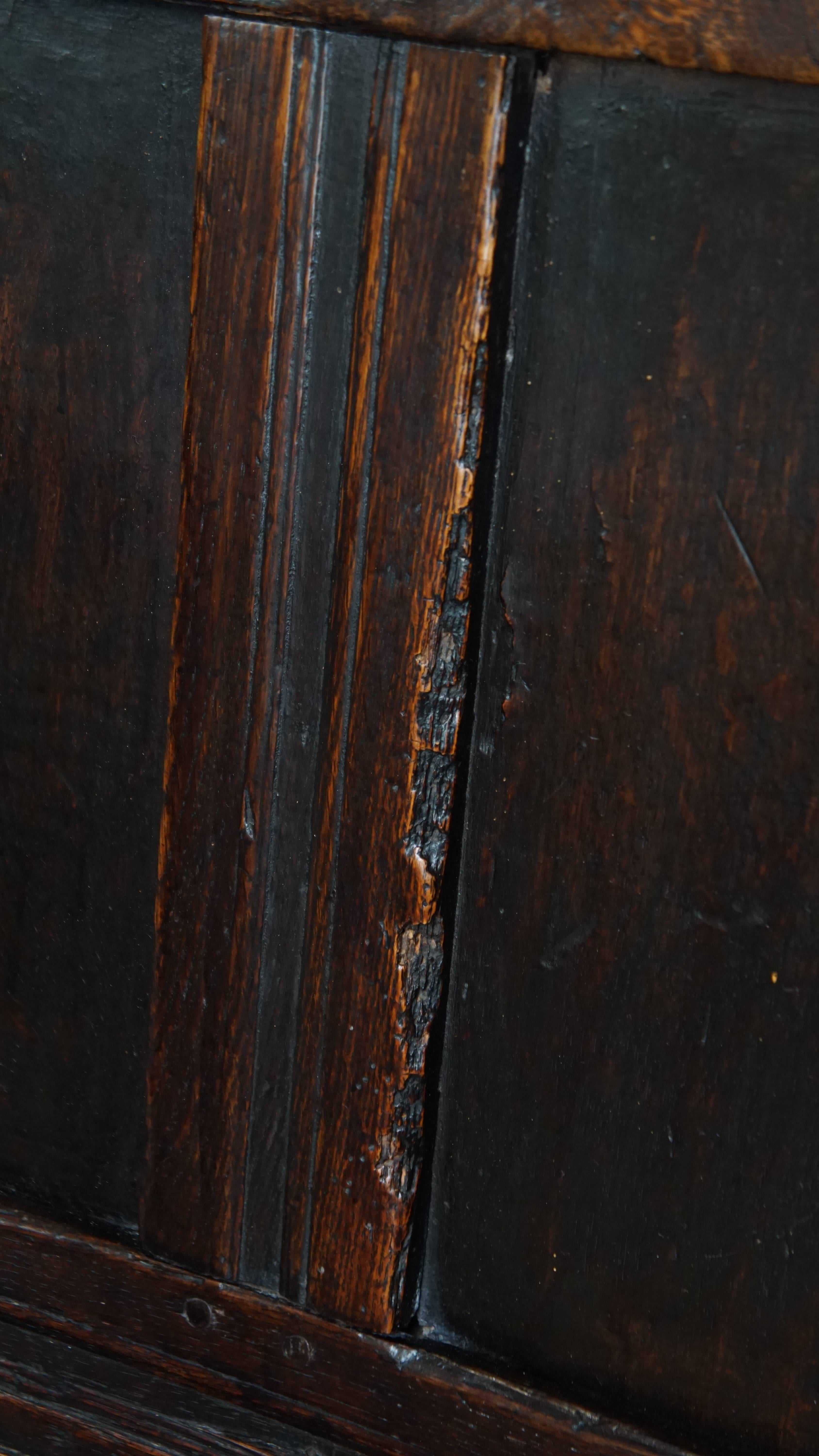 Antiker Oak Wainscot Chair / Beistellstuhl aus dem 17. im Angebot 8