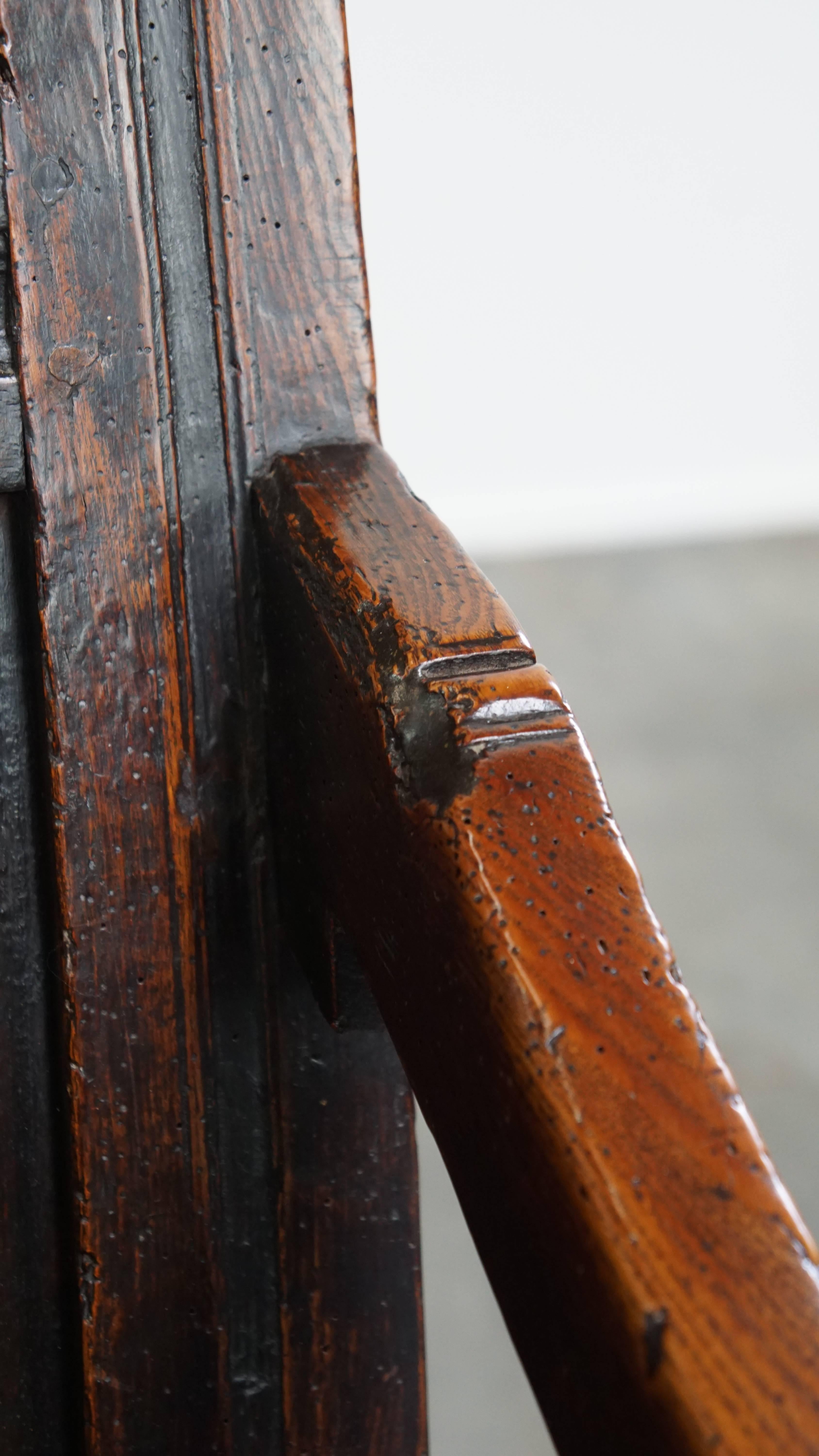 Antiker Oak Wainscot Chair / Beistellstuhl aus dem 17. im Angebot 9