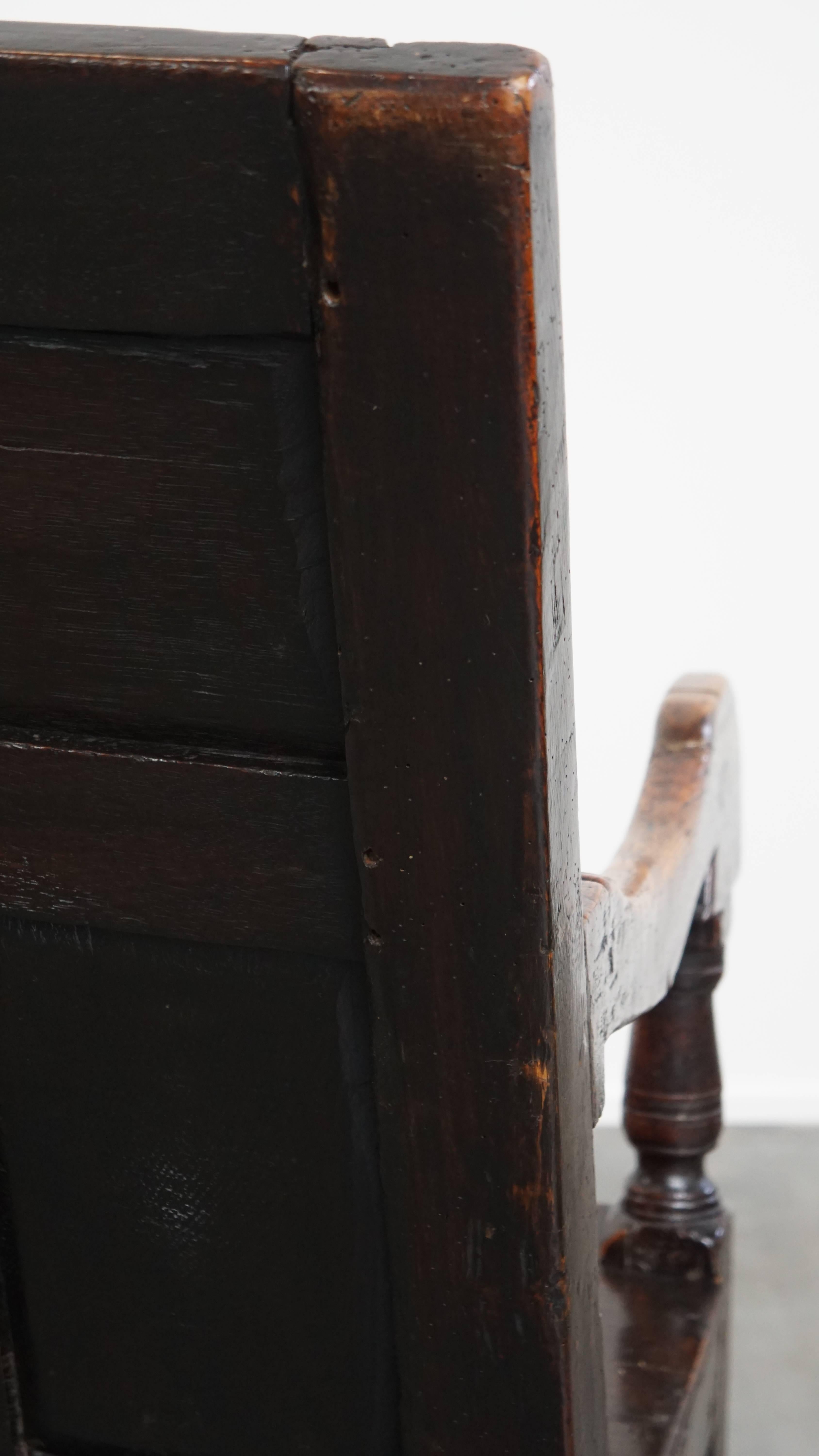 Antiker Oak Wainscot Chair / Beistellstuhl aus dem 17. im Angebot 10
