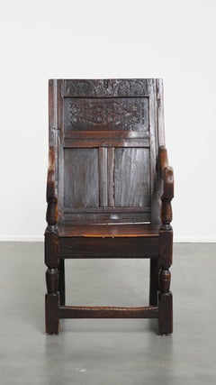 Antique Oak Wainscot Chair / Side Chair from the 17th Century