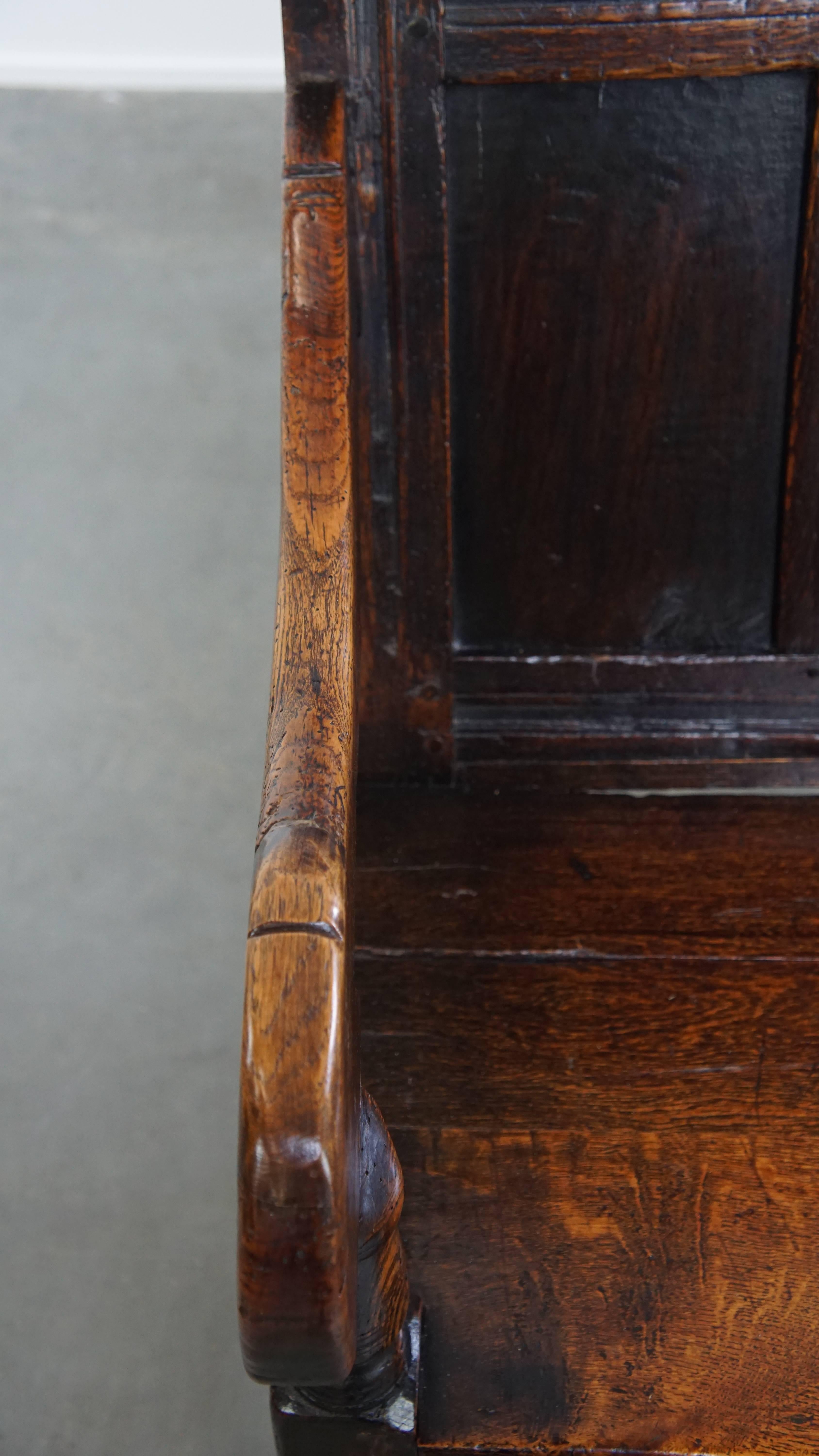 Antiker Oak Wainscot Chair / Beistellstuhl aus dem 17. (Holz) im Angebot