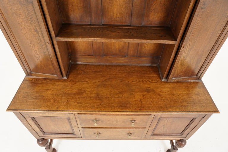 Oak Welsh Dresser Buffet and Hutch, Antique Furniture, Scotland, 1910