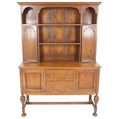 Oak Welsh Dresser Buffet and Hutch, Antique Furniture, Scotland, 1910, B1862