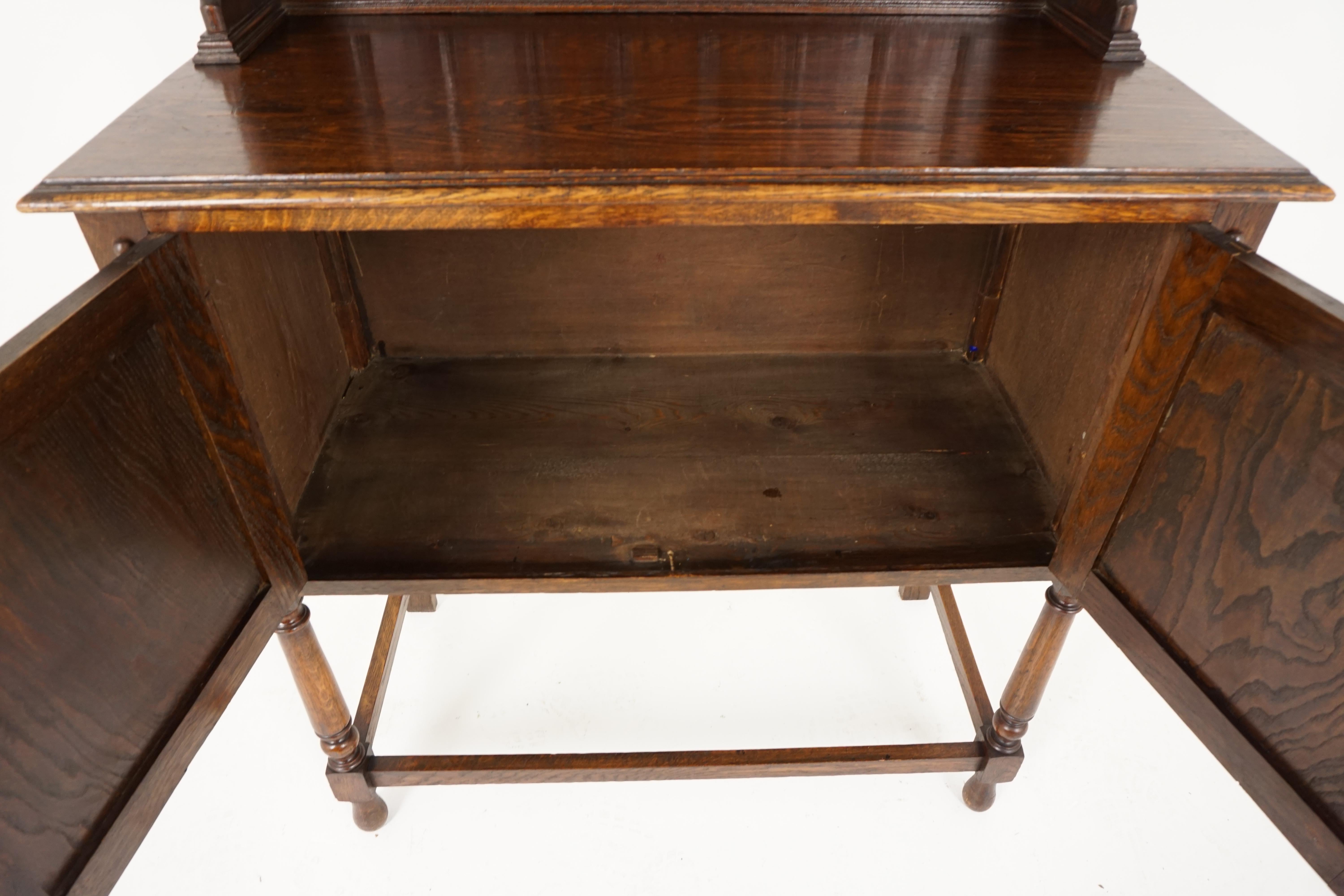 Scottish Antique Oak Welsh Dresser, Buffet Sideboard, Scotland, 1920, B2387