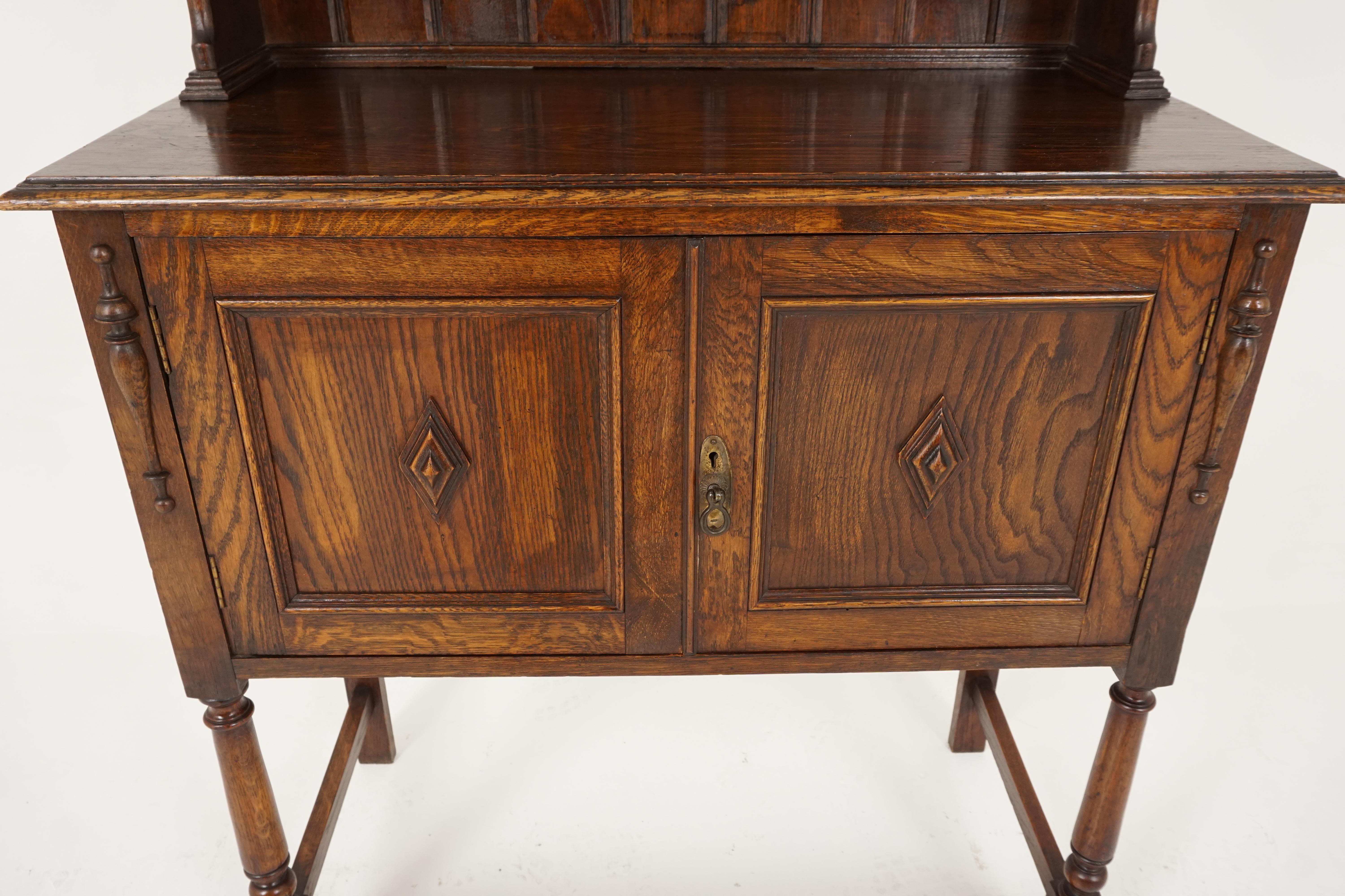Early 20th Century Antique Oak Welsh Dresser, Buffet Sideboard, Scotland, 1920, B2387