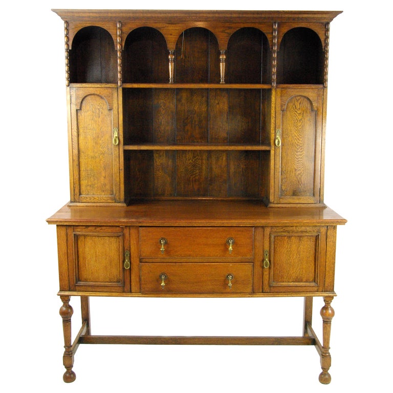 Antique Oak Welsh Dresser Hutch Buffet Scotland 1910 Antique Oak Welsh Dresser Hutch Buffet Scotland 1910 Antiques For