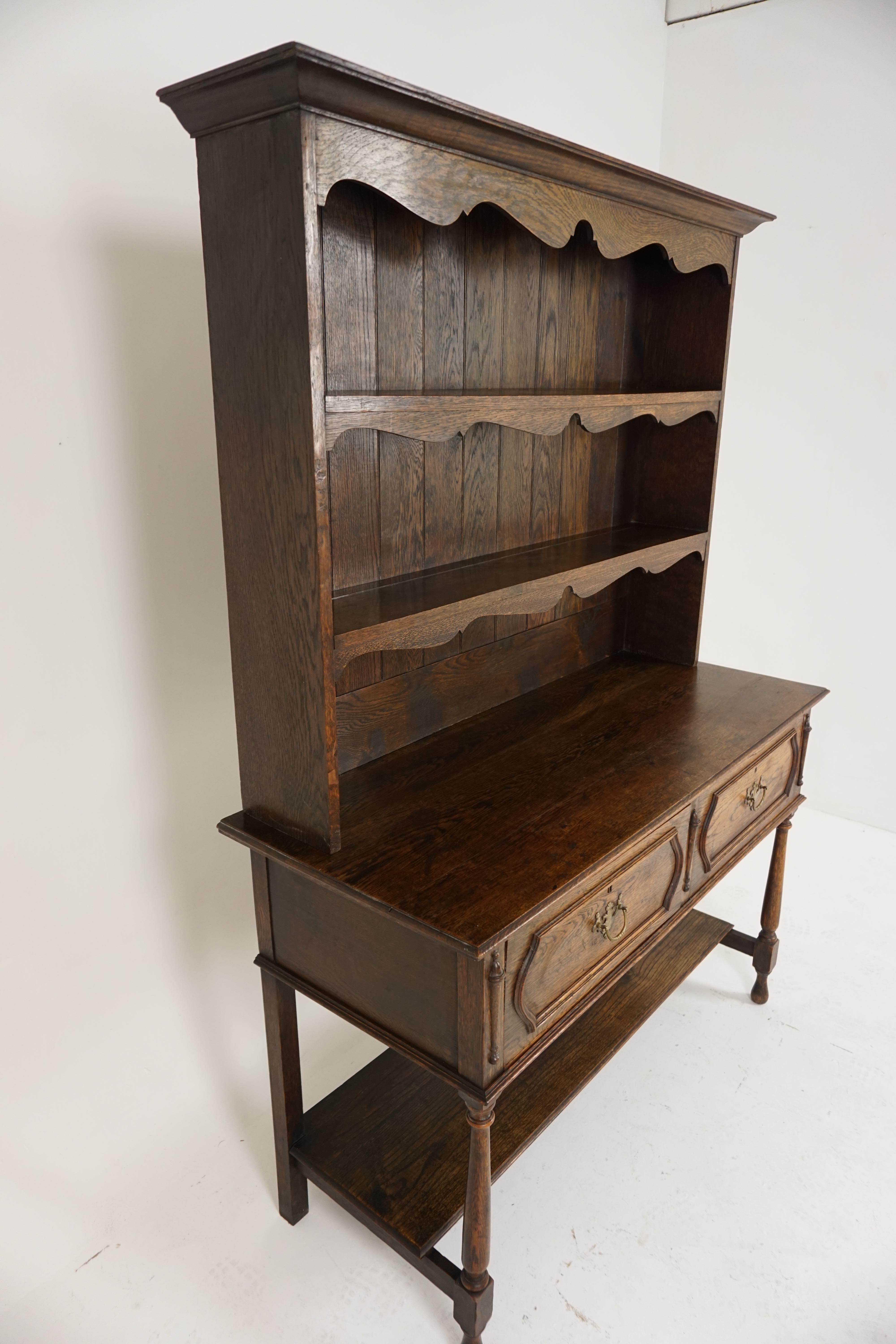 Antique Oak Welsh Dresser, Sideboard, Buffet, Scotland 1910, B1825 1