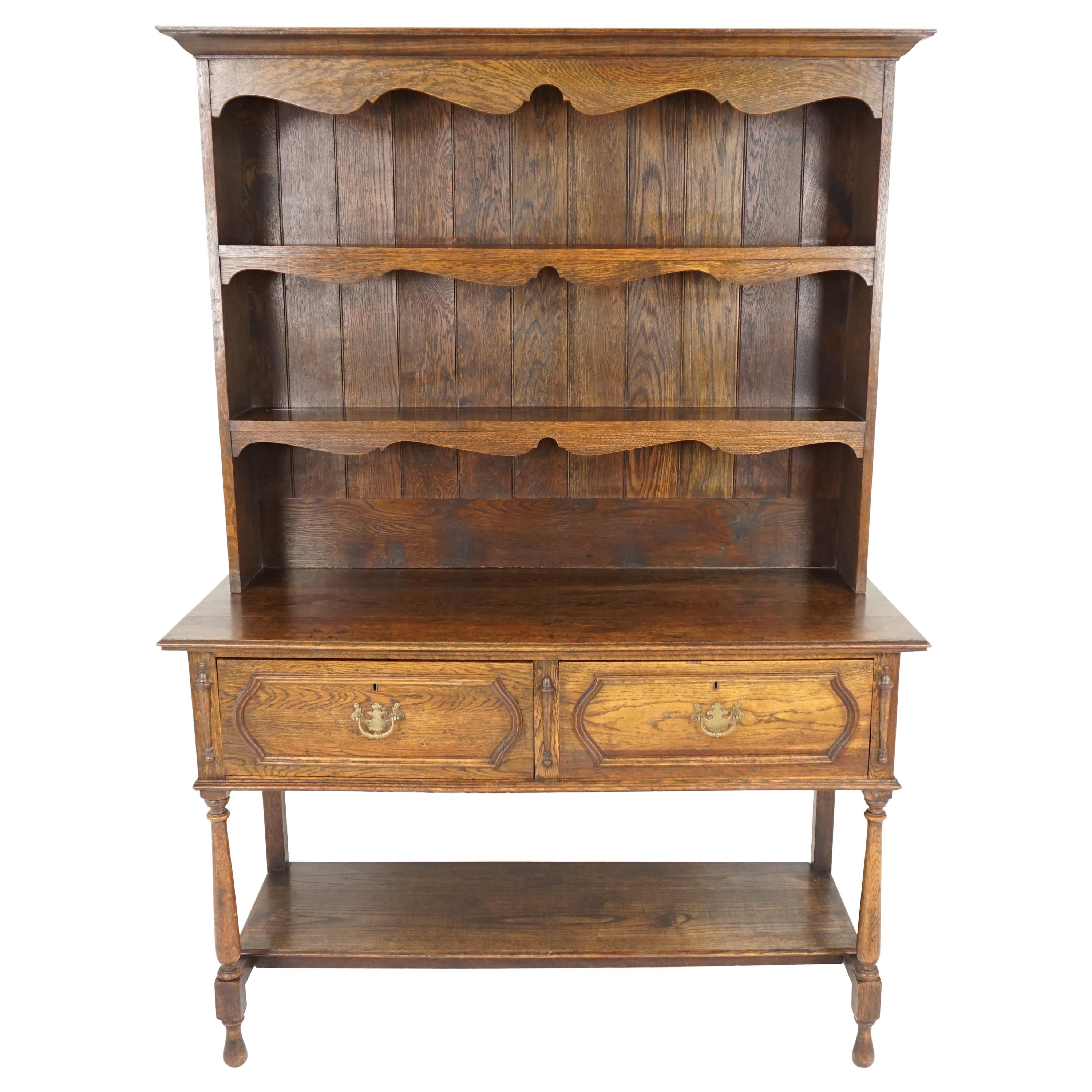 Antique Oak Welsh Dresser, Sideboard, Buffet, Scotland 1910, B1825