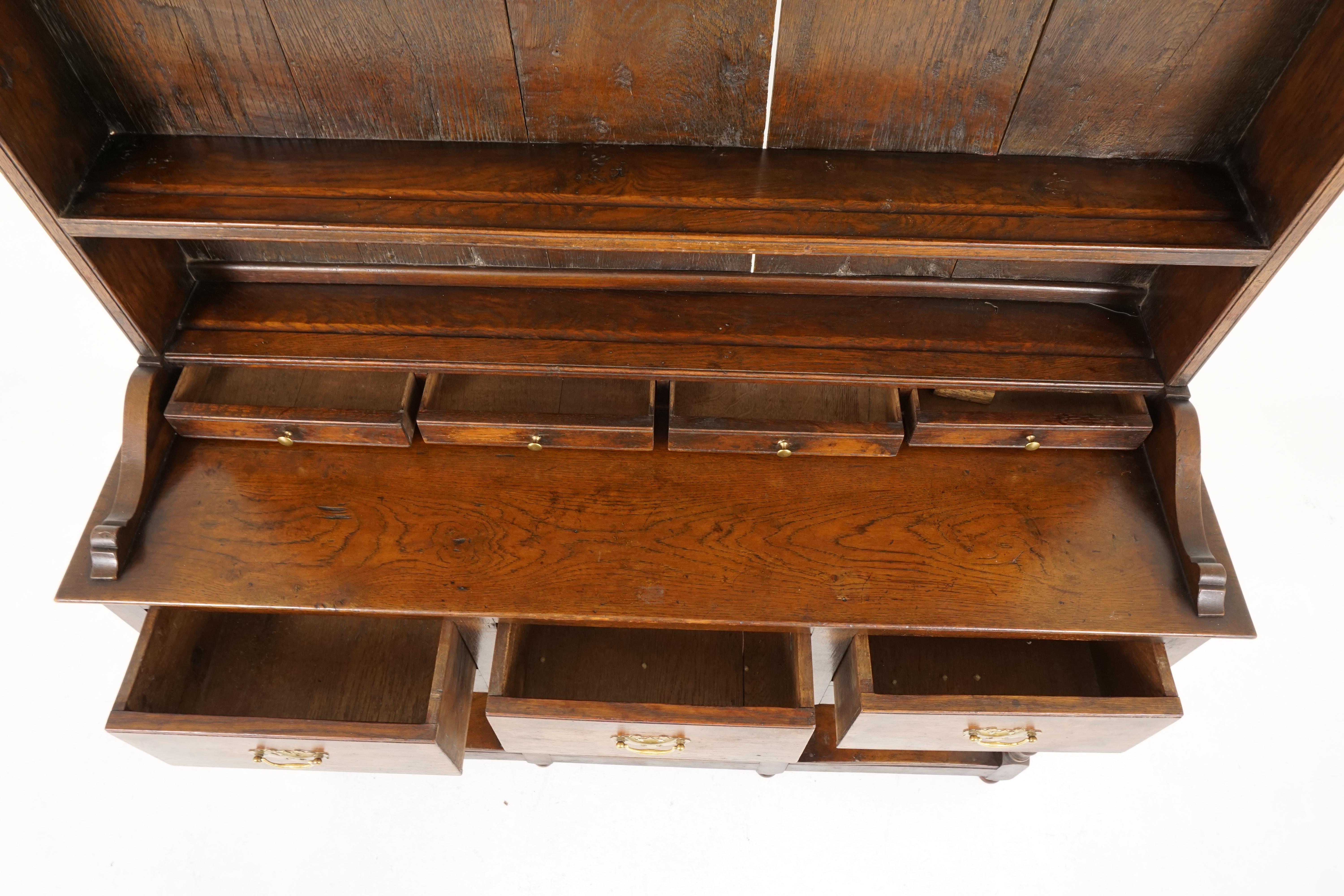 Hand-Crafted Antique Oak Welsh Potboard Dresser, Sideboard Buffet, Scotland 1920, B2162
