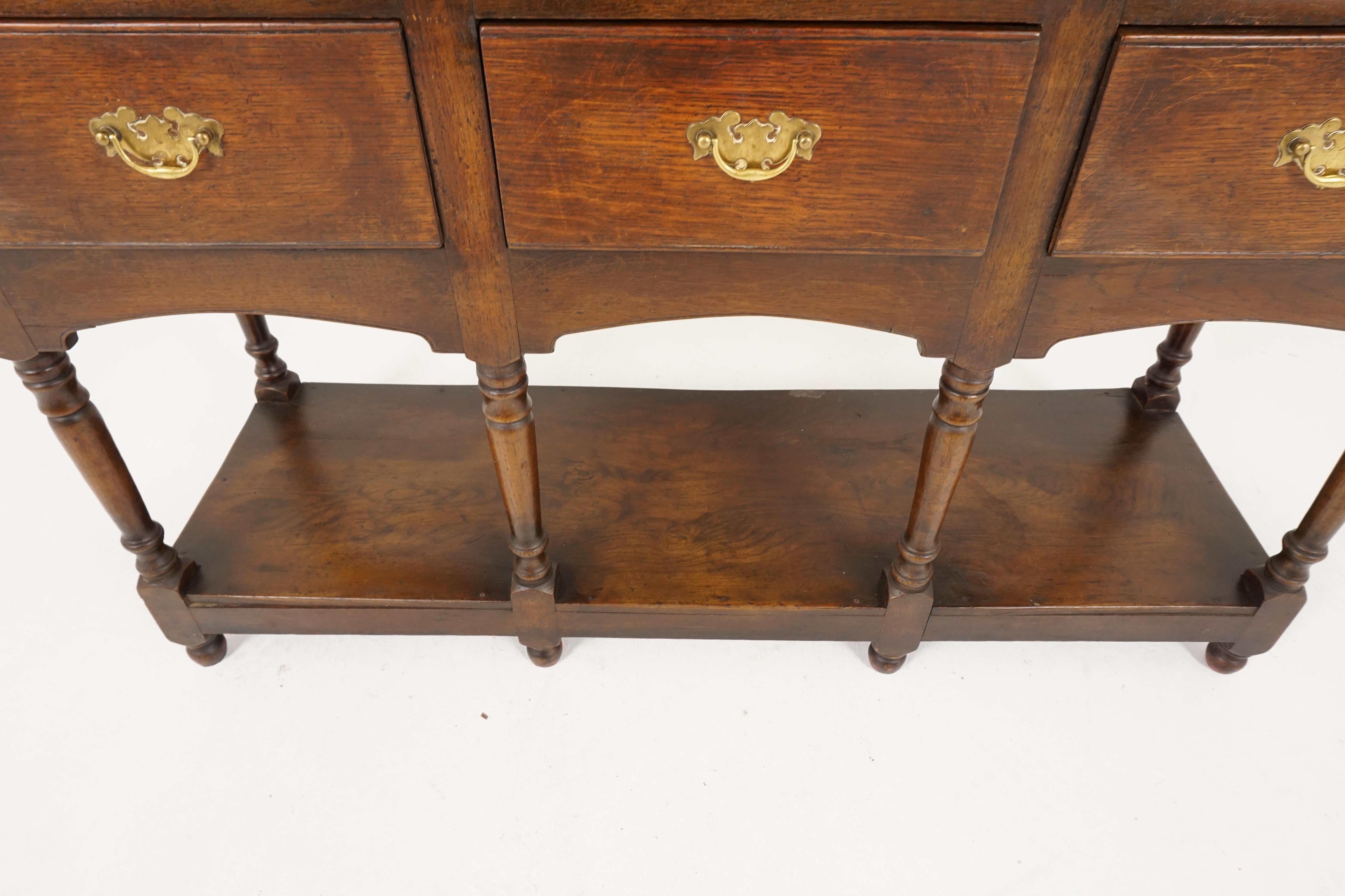 Antique Oak Welsh Potboard Dresser, Sideboard Buffet, Scotland 1920, B2162 2