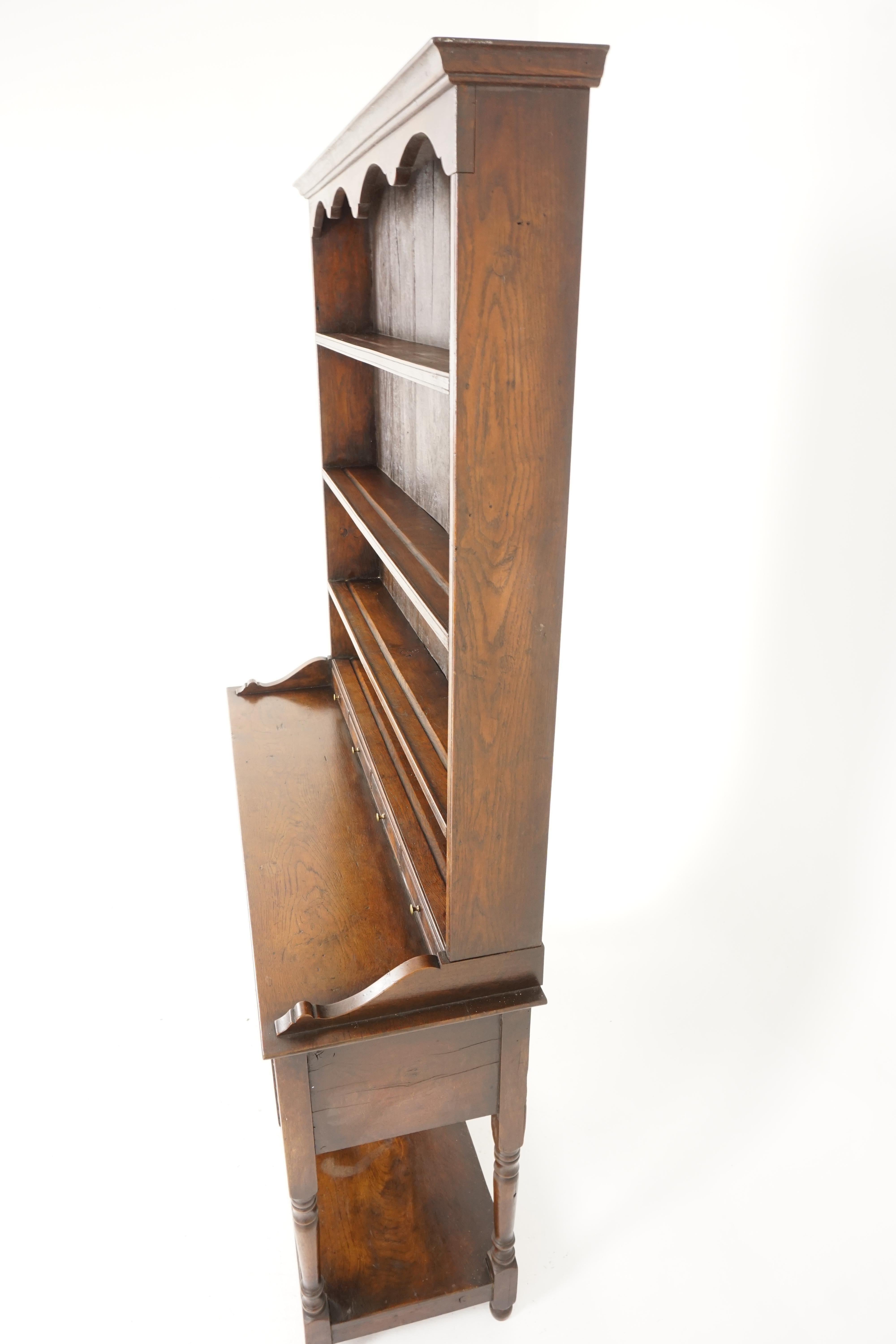 Antique Oak Welsh Potboard Dresser, Sideboard Buffet, Scotland 1920, B2162 3