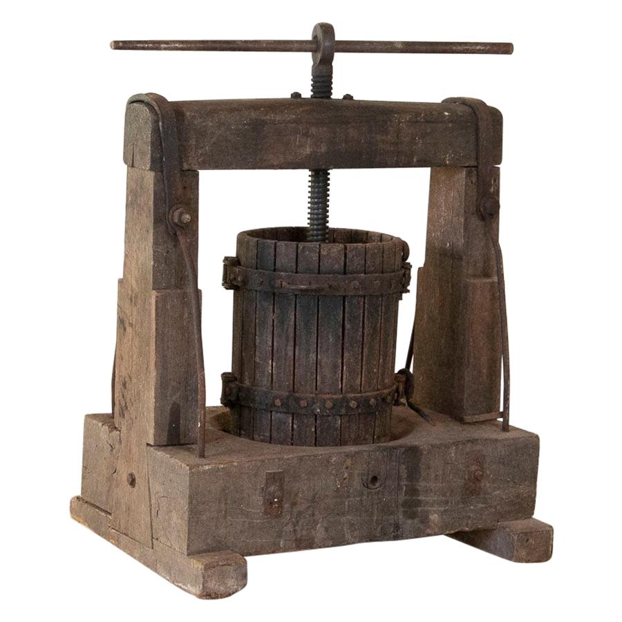 Antique Oak Wine Press, All Original Condition at 1stDibs antique