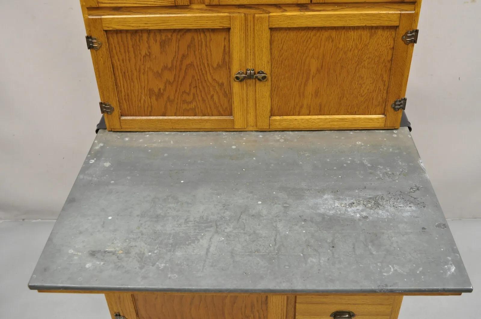 antique oak hoosier cabinet