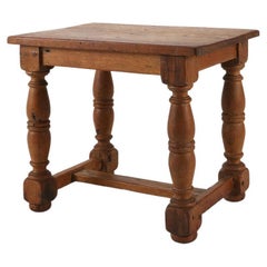 Antique Oak Wooden Side Table Ca.1850