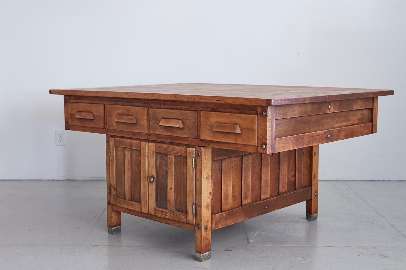 Antique Oak Work Table 1