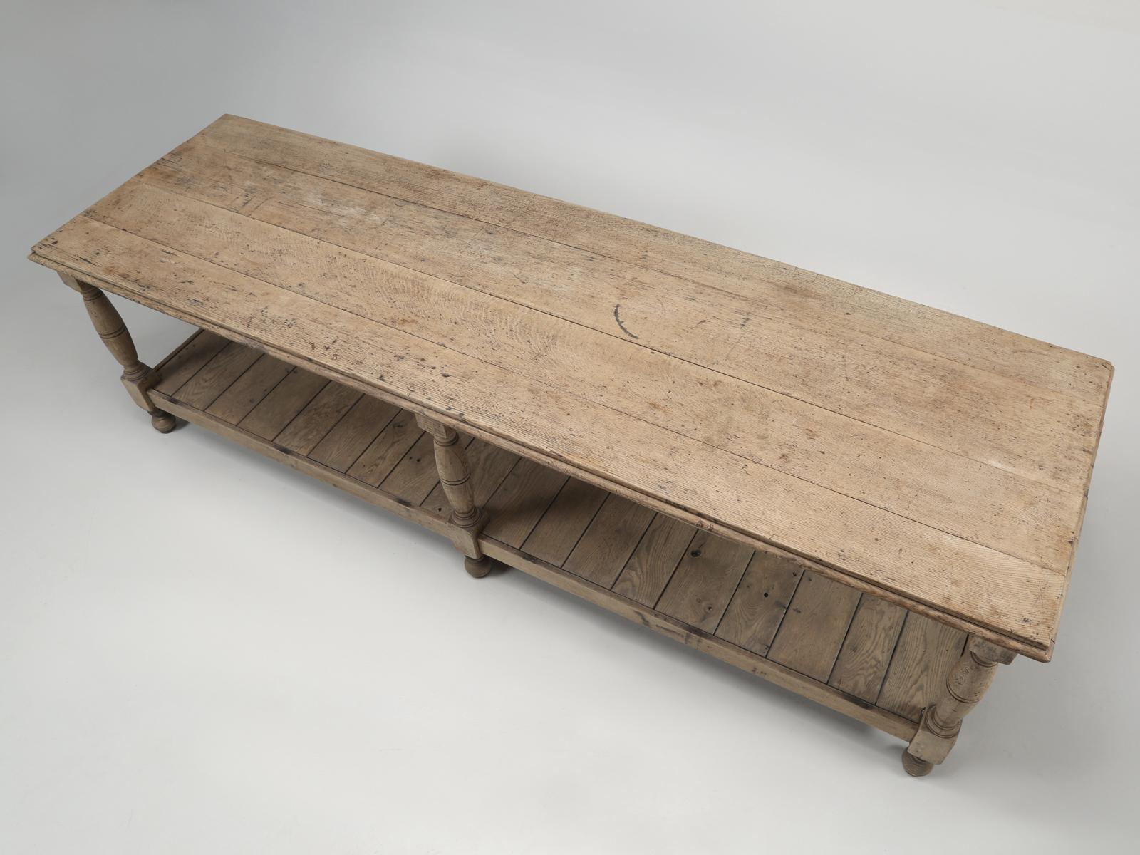 Hand-Crafted Antique Oak Work Table from Ireland Would Make a Perfect Kitchen Island c1900