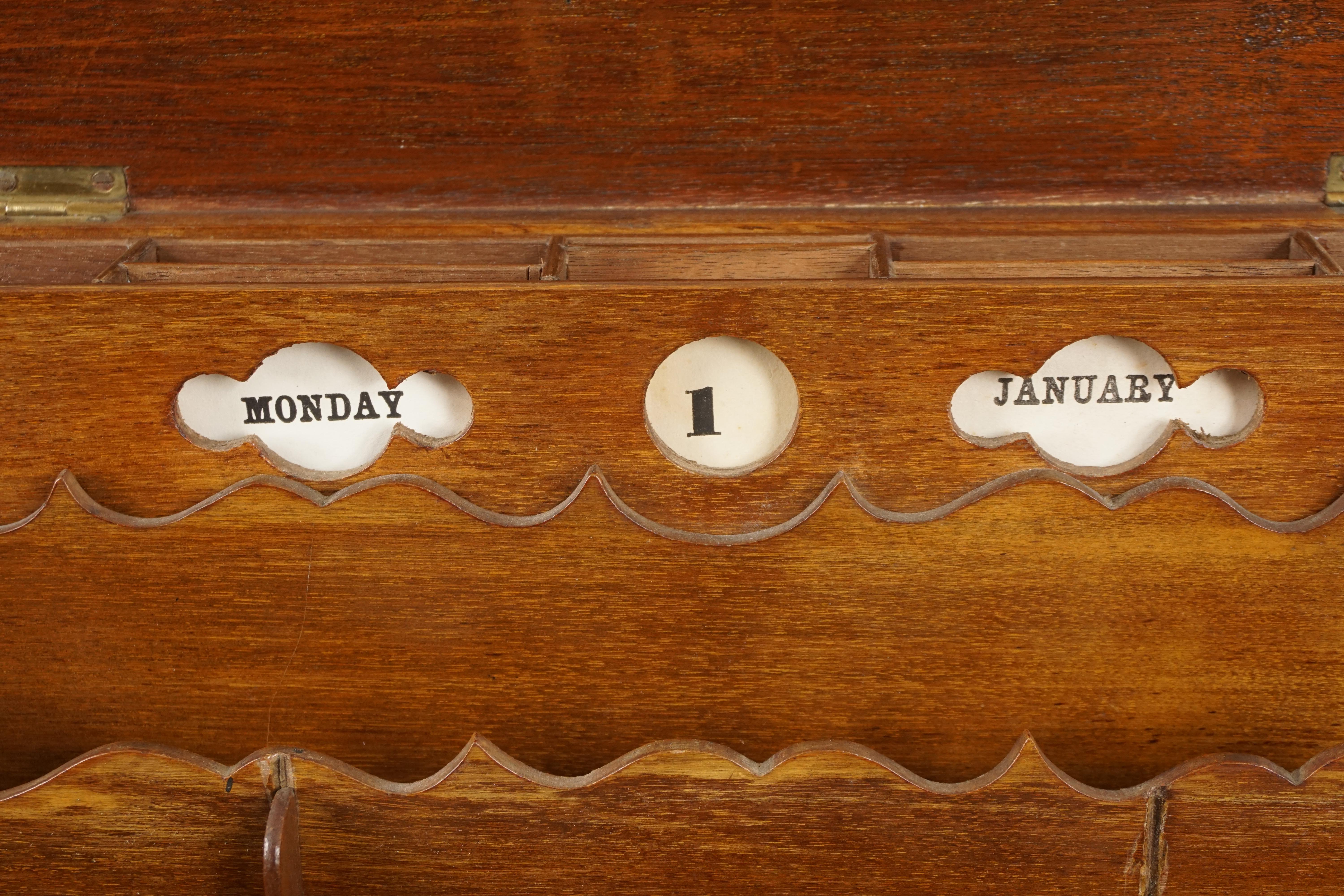 Hand-Crafted Antique Oak Writing Box, Stationary Cabinet, Box, Scotland 1880, B2465
