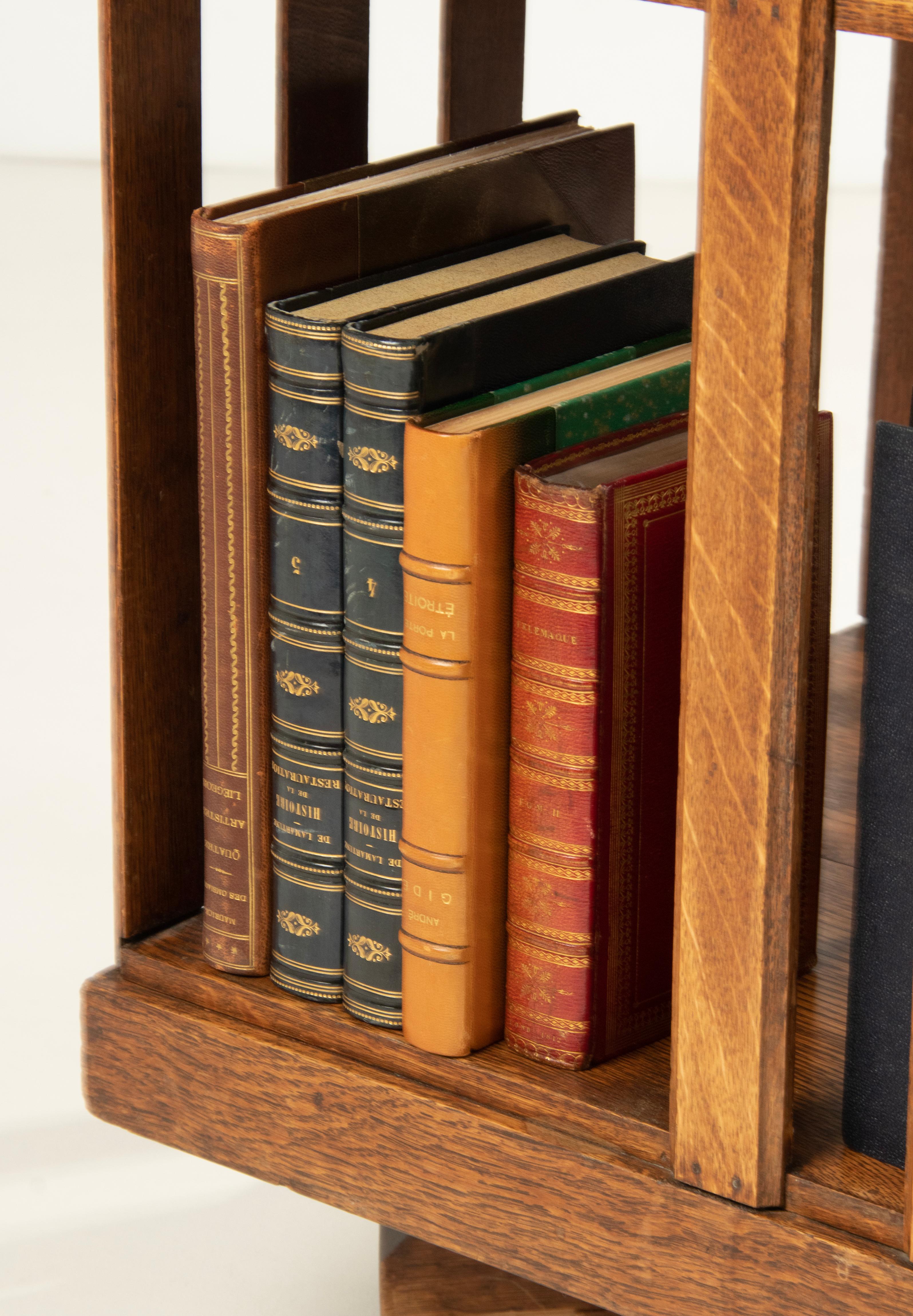 Antique Oakwood Revolving Bookcase / Bookmill Signed John Danner 10