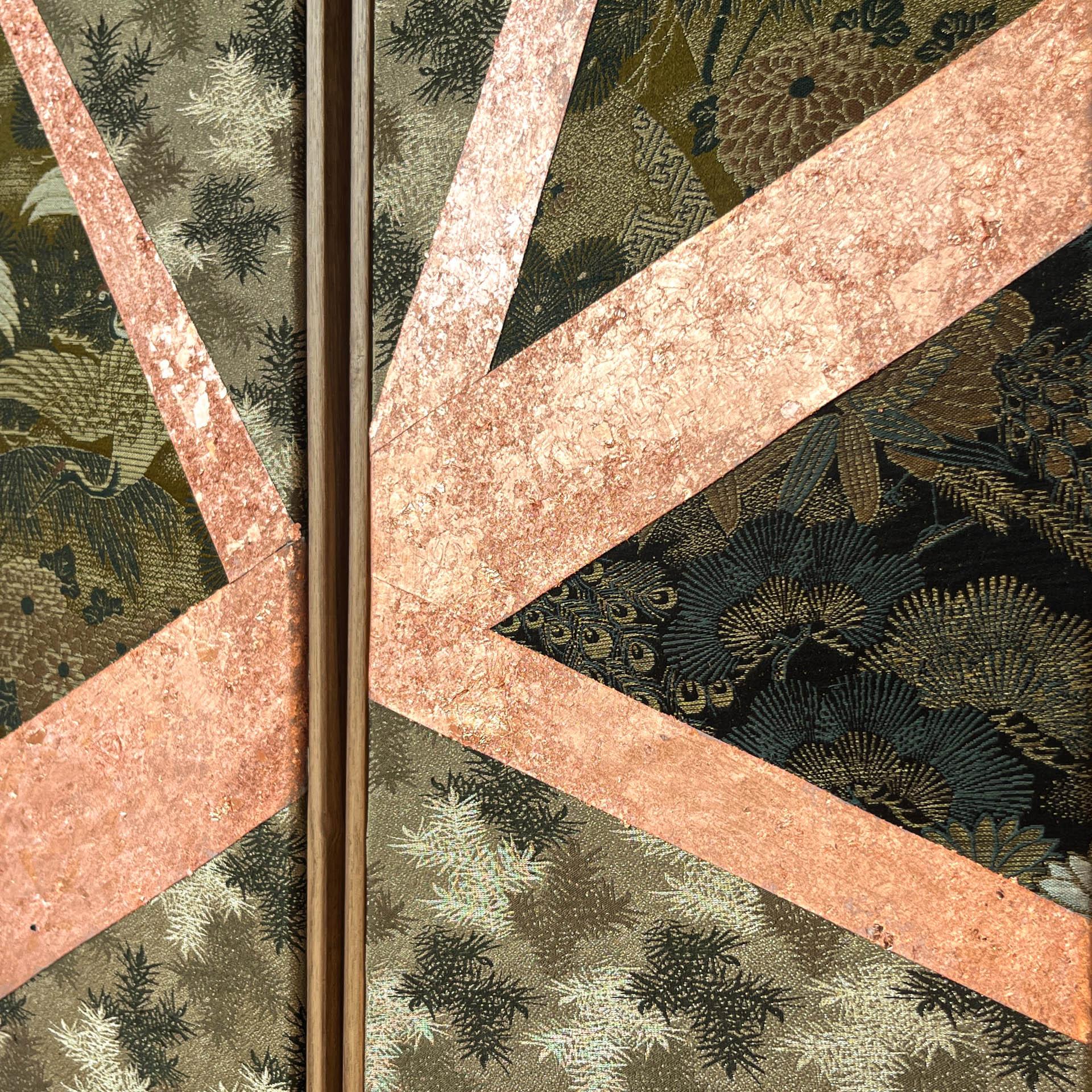 Antique obi textile art 