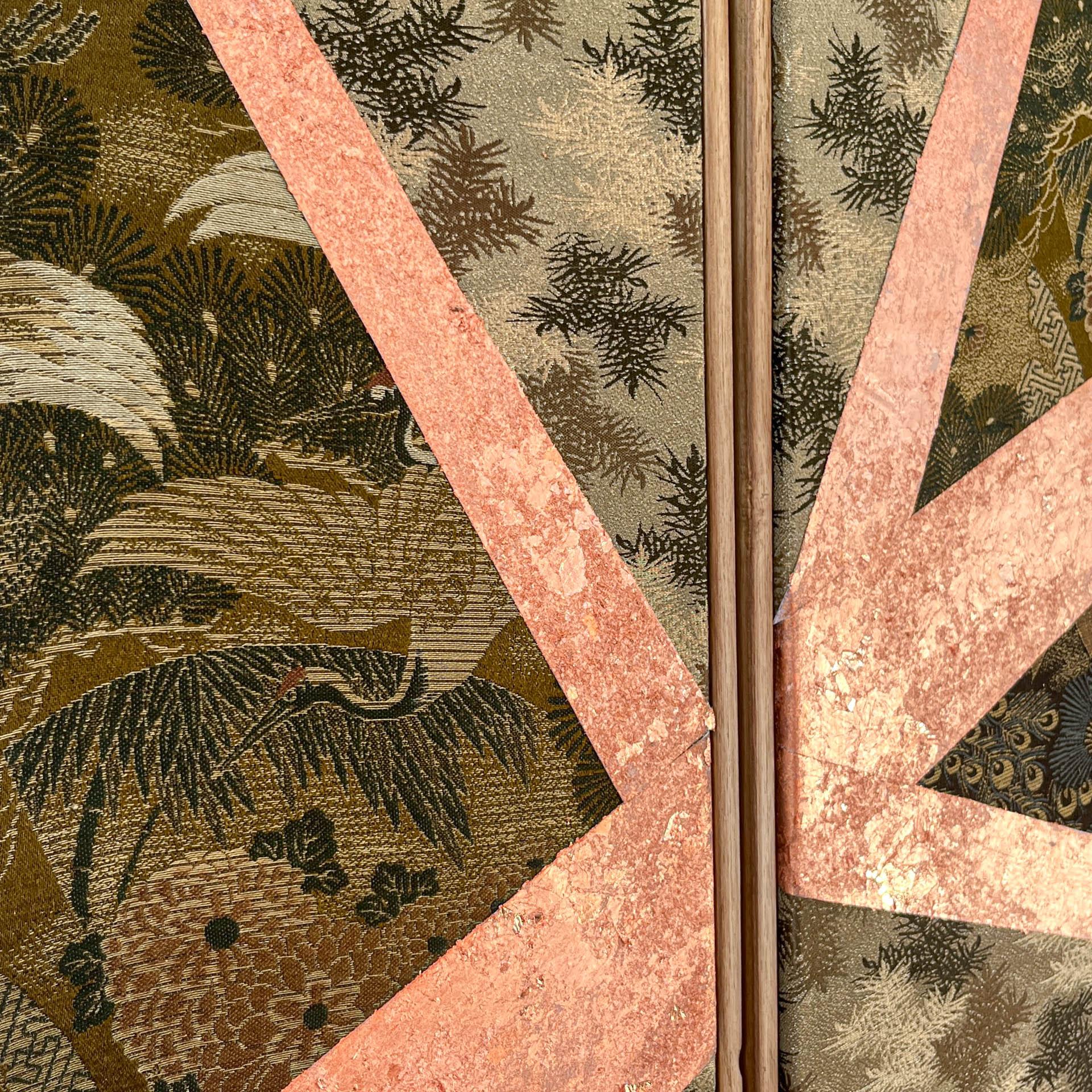Antique obi textile art 