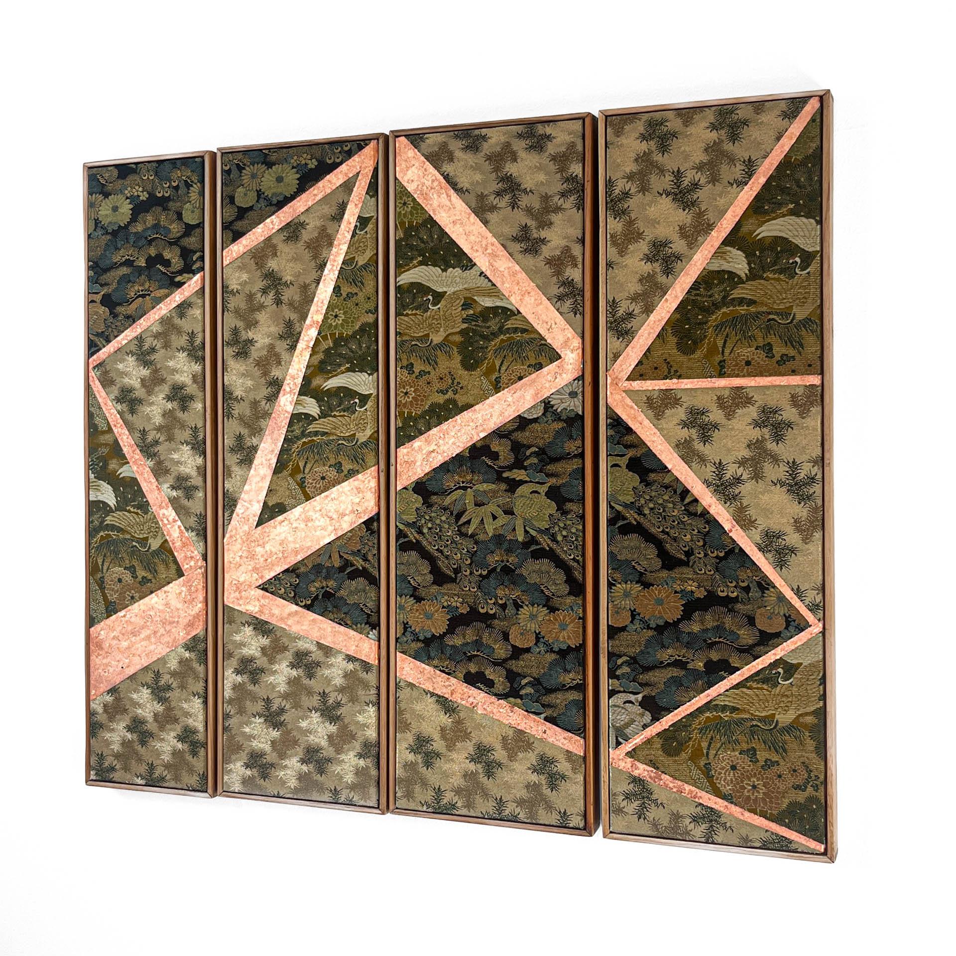 Hand-Crafted Antique obi textile art 