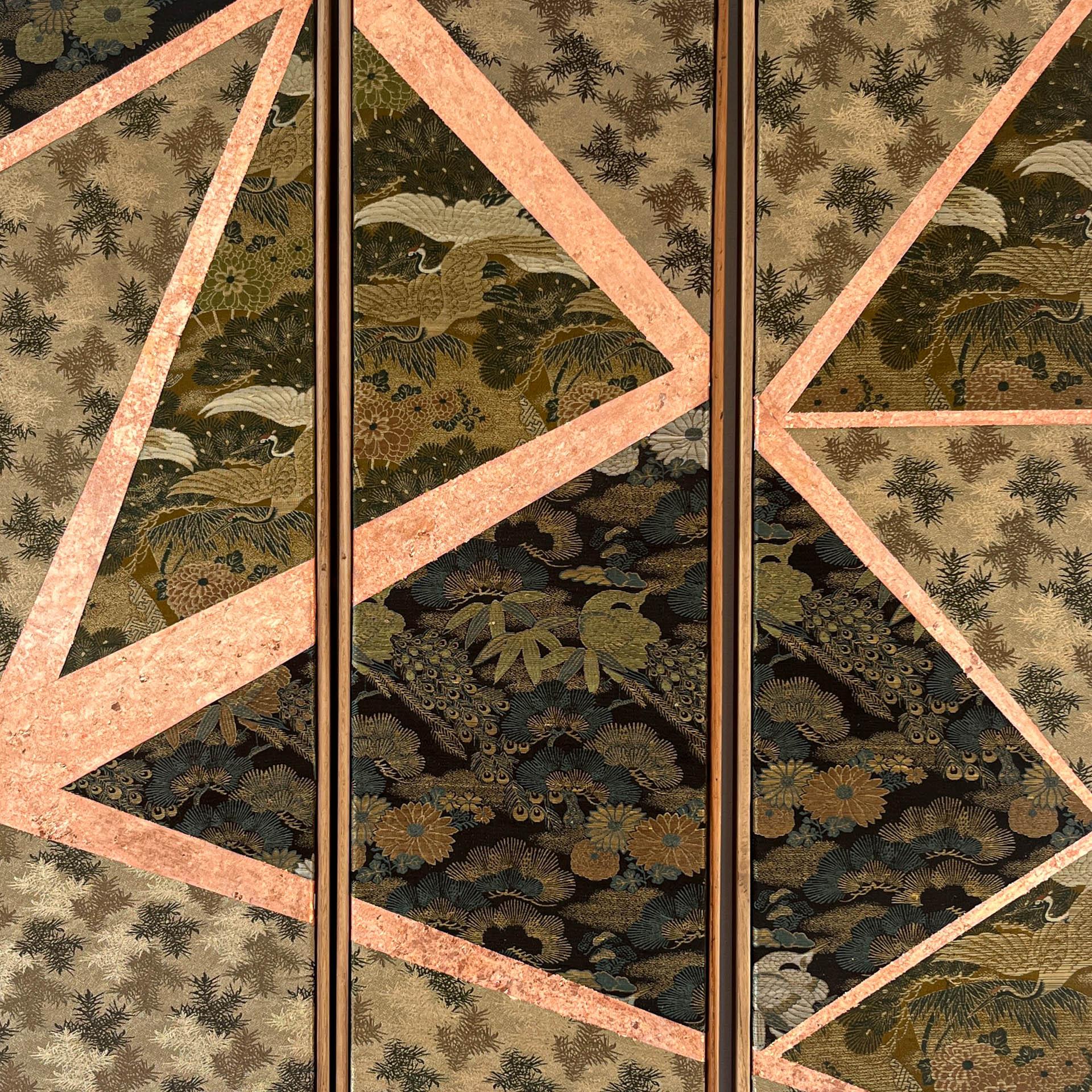 20th Century Antique obi textile art 