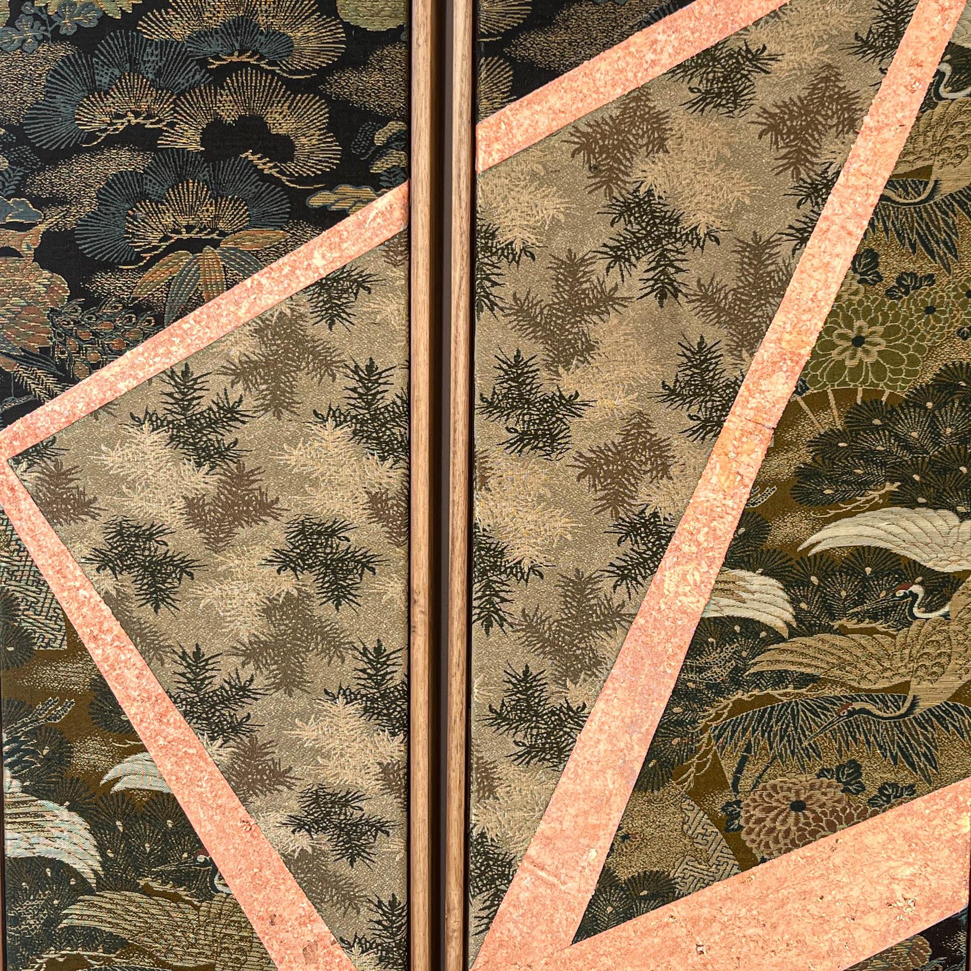 Silk Antique obi textile art 