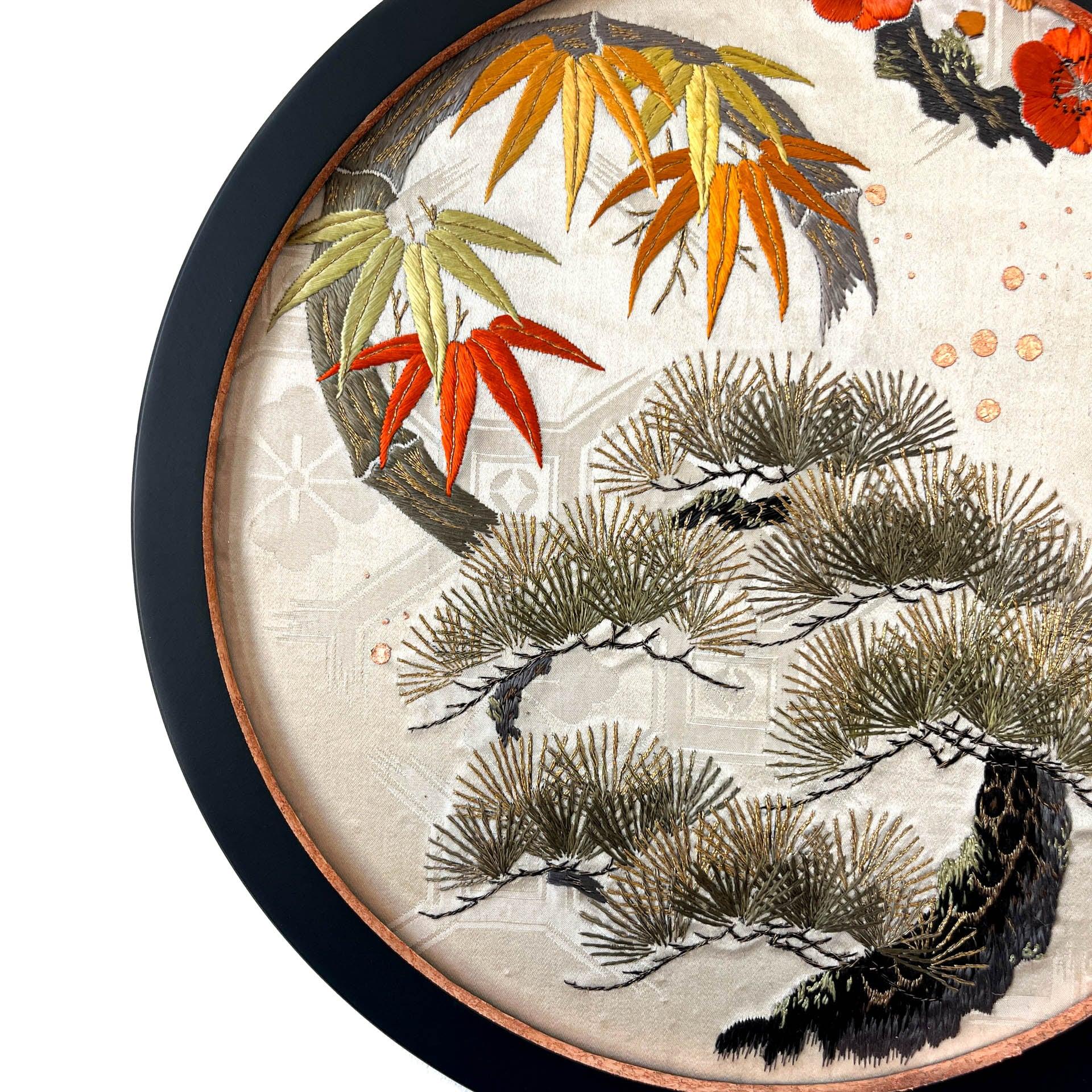 Japanese Antique obi textile art 