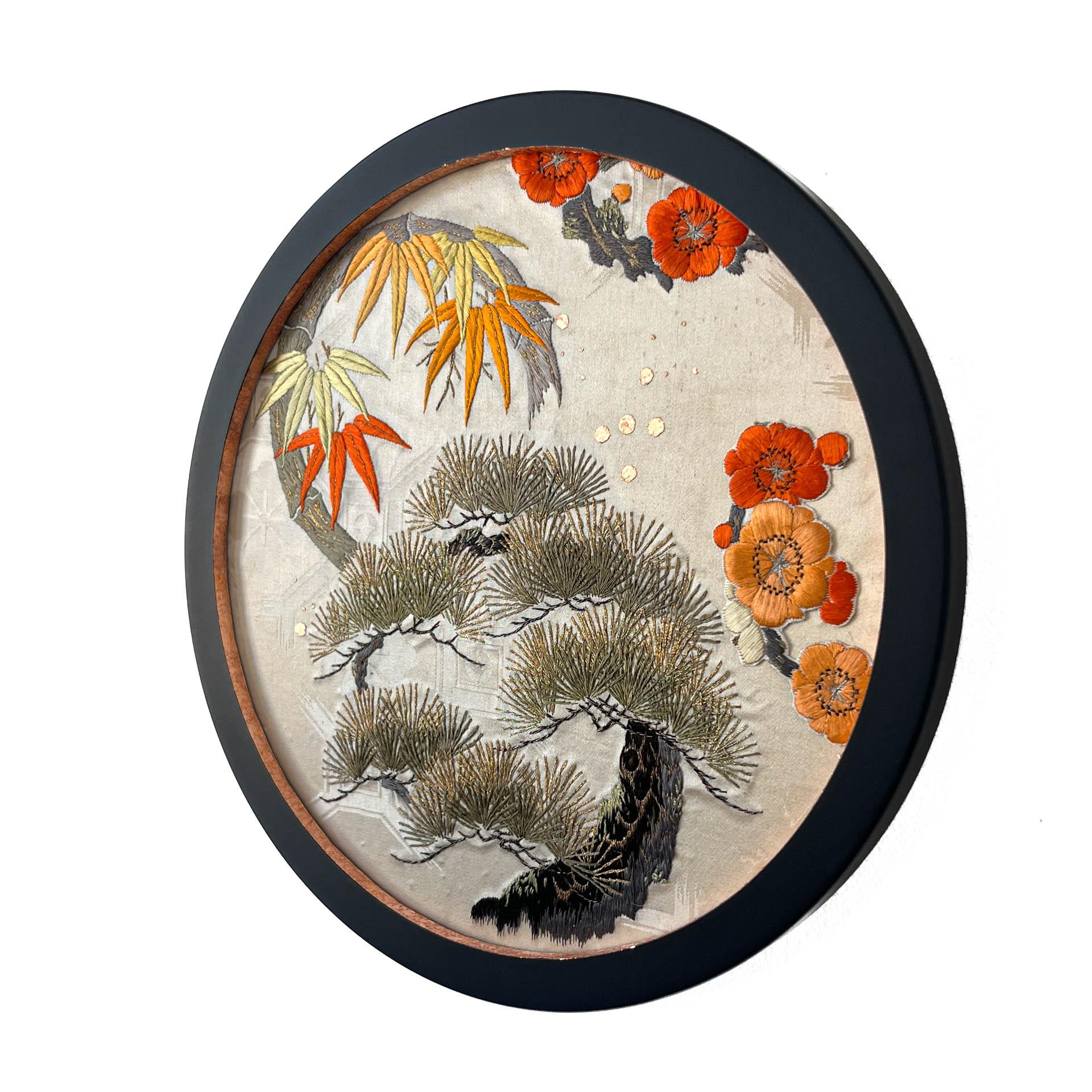 Antique obi textile art 