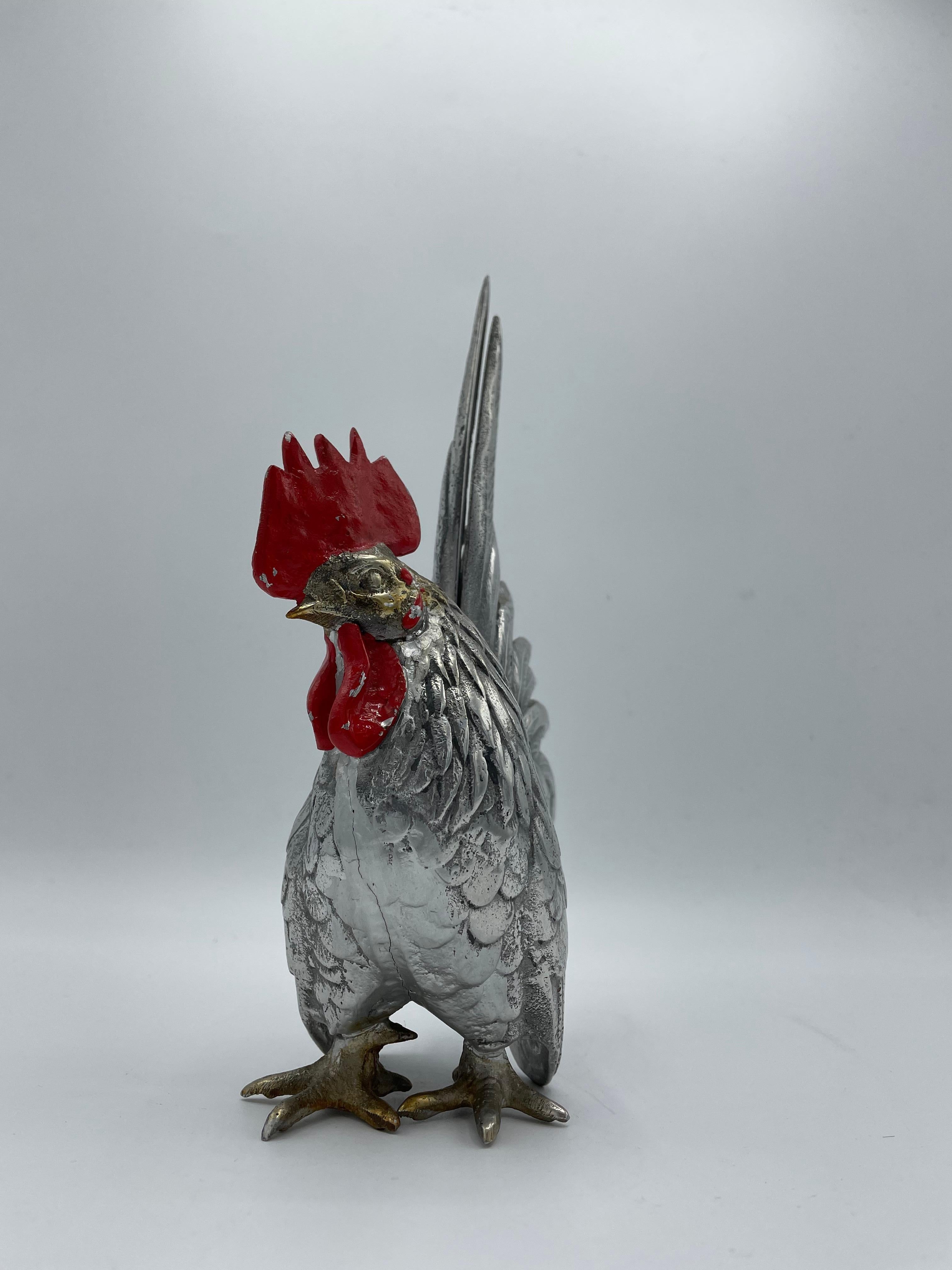 Antique Object Two Roosters with Iron, 1960s 1