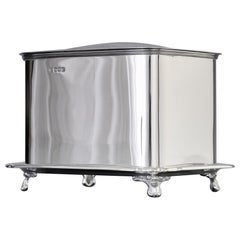 Antique oblong silver biscuit box