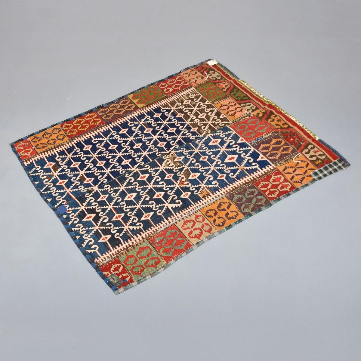 Antiker Anatolia-Kelim-Teppich aus Mezzanine-Galerie aus dem Dorf Obruk, 83