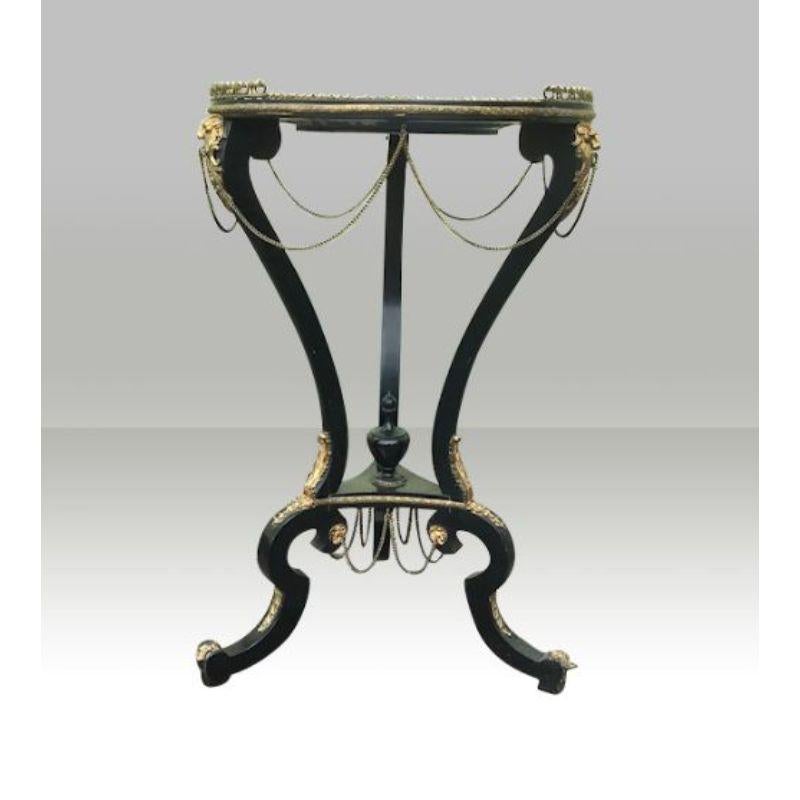 Victorian Antique Occasional Ebonised Display Table For Sale