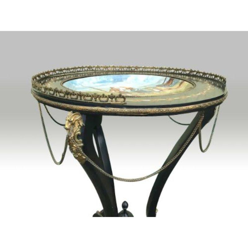 French Antique Occasional Ebonised Display Table For Sale