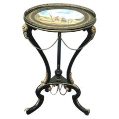 Antique Occasional Ebonised Display Table