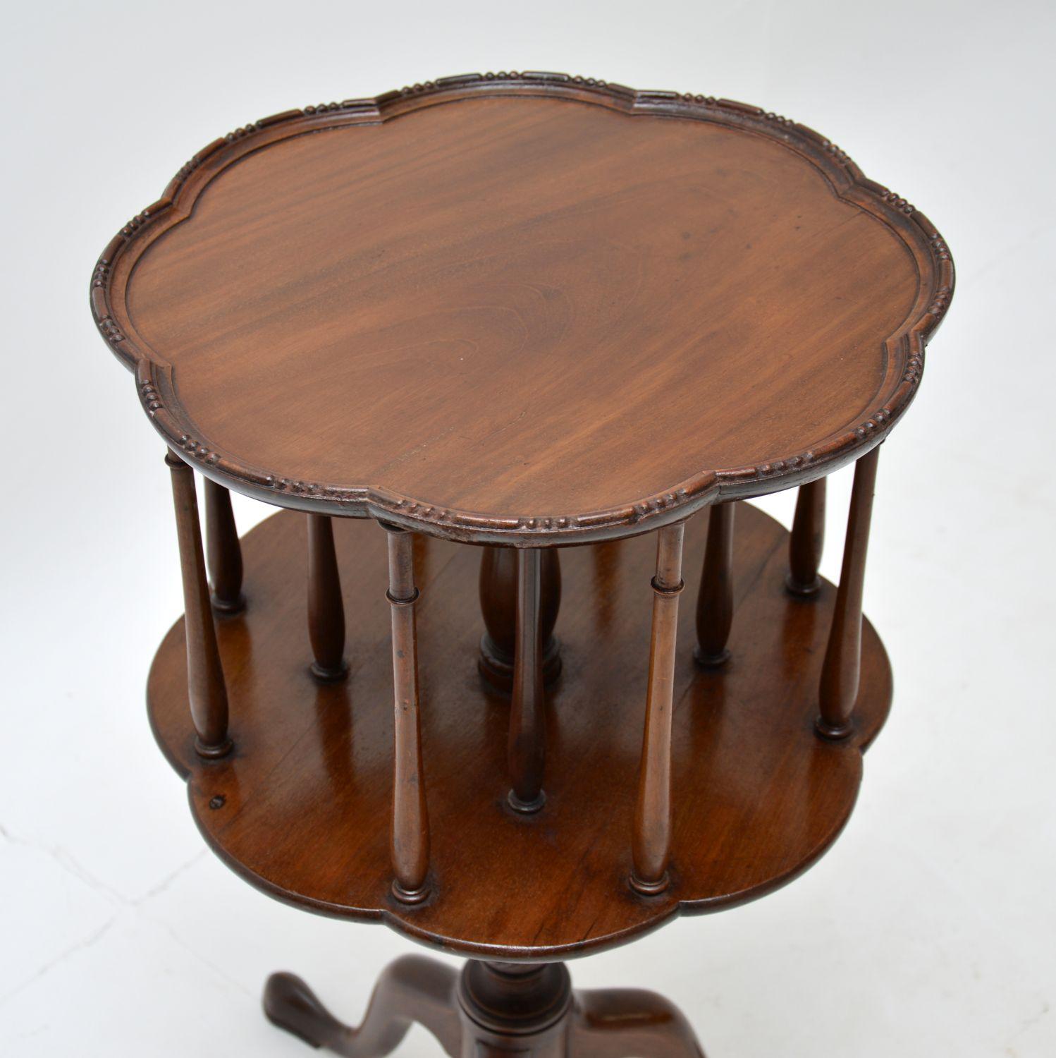 Georgian Antique Occasional Revolving Bird Cage Table For Sale