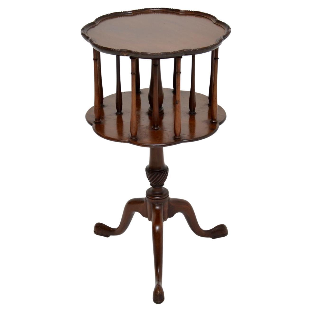 Antique Occasional Revolving Bird Cage Table For Sale