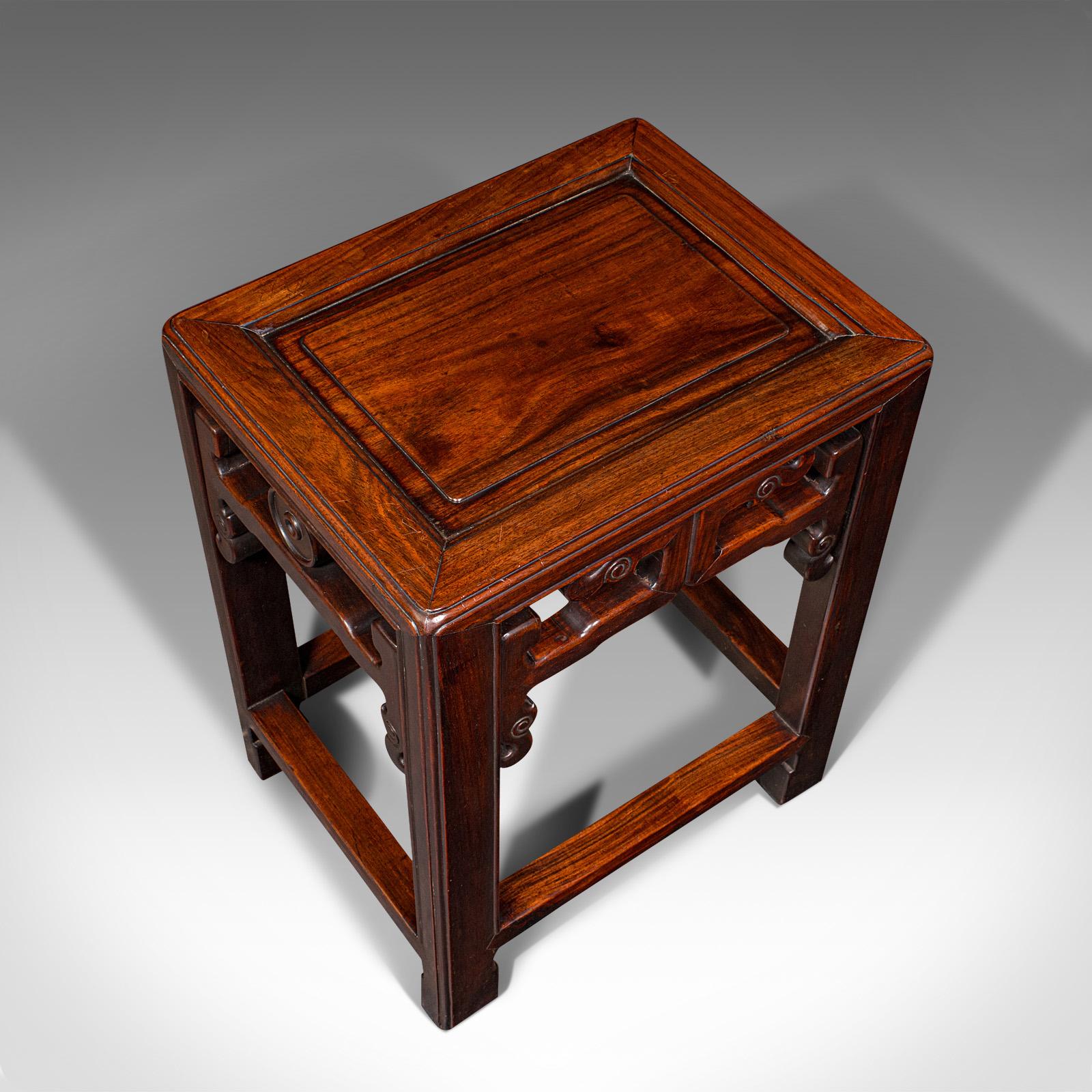 Wood Antique Occasional Table, Chinese, Lamp, Jardiniere Stand, Victorian, Circa 1900 For Sale