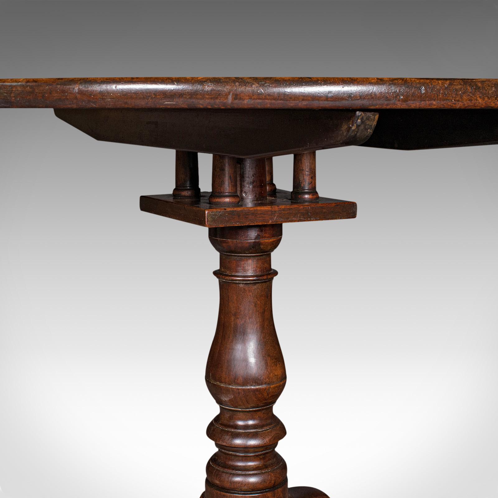 Antique Occasional Table, English, Tilt Top, Lamp, Afternoon Tea, Georgian, 1800 For Sale 5