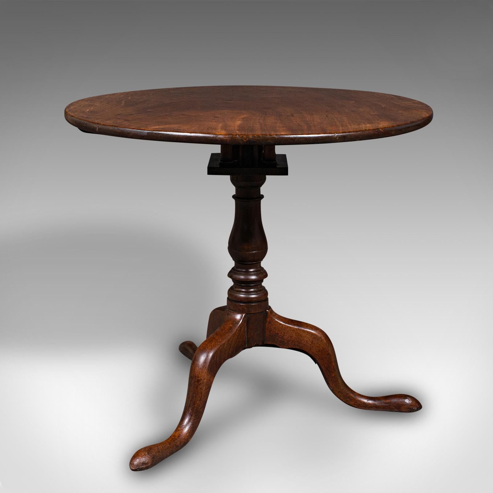 Antique Occasional Table, English, Tilt Top, Lamp, Afternoon Tea, Georgian, 1800 In Good Condition For Sale In Hele, Devon, GB