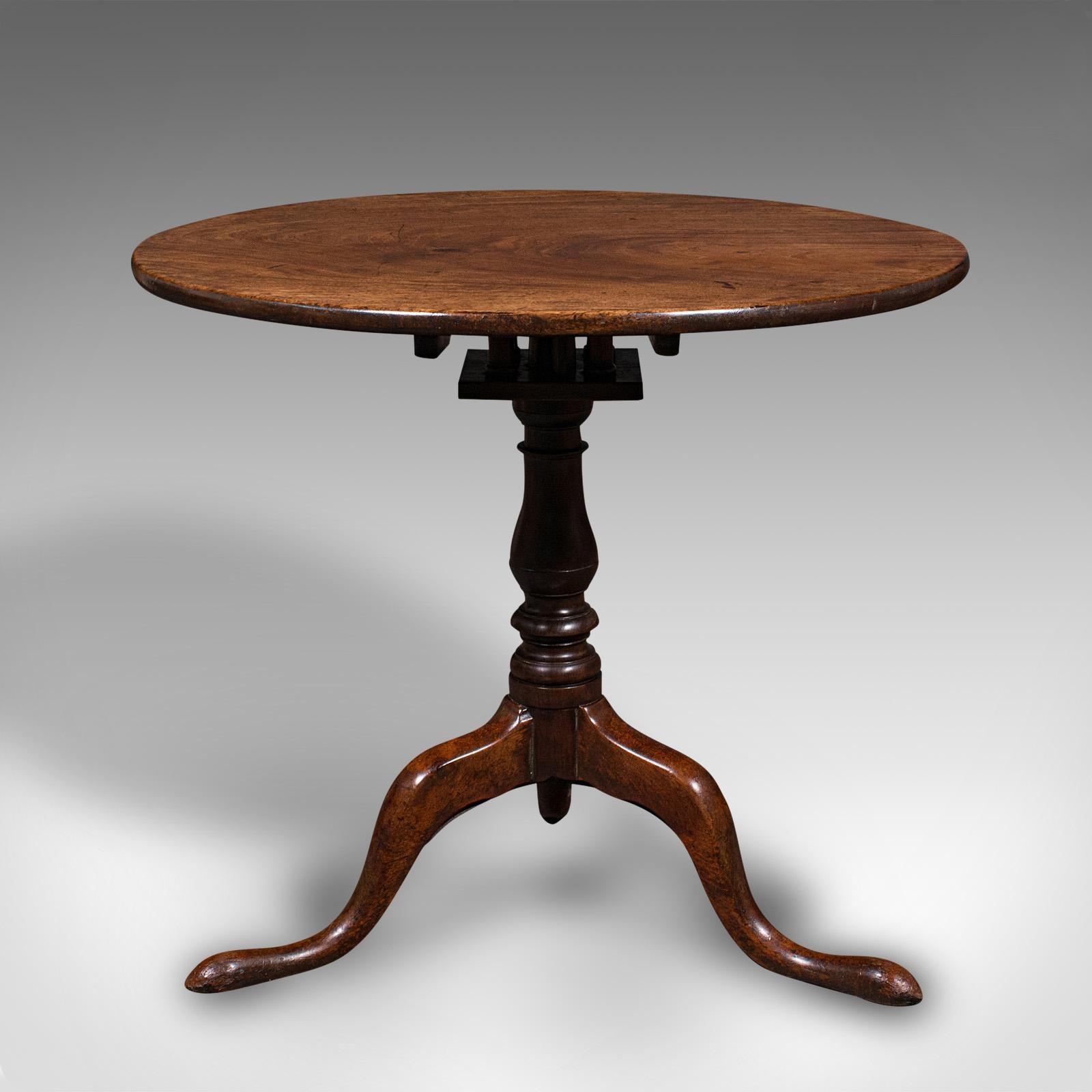 18th Century Antique Occasional Table, English, Tilt Top, Lamp, Afternoon Tea, Georgian, 1800 For Sale