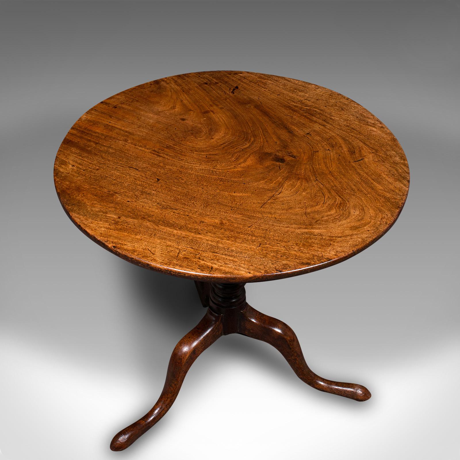 Antique Occasional Table, English, Tilt Top, Lamp, Afternoon Tea, Georgian, 1800 For Sale 1