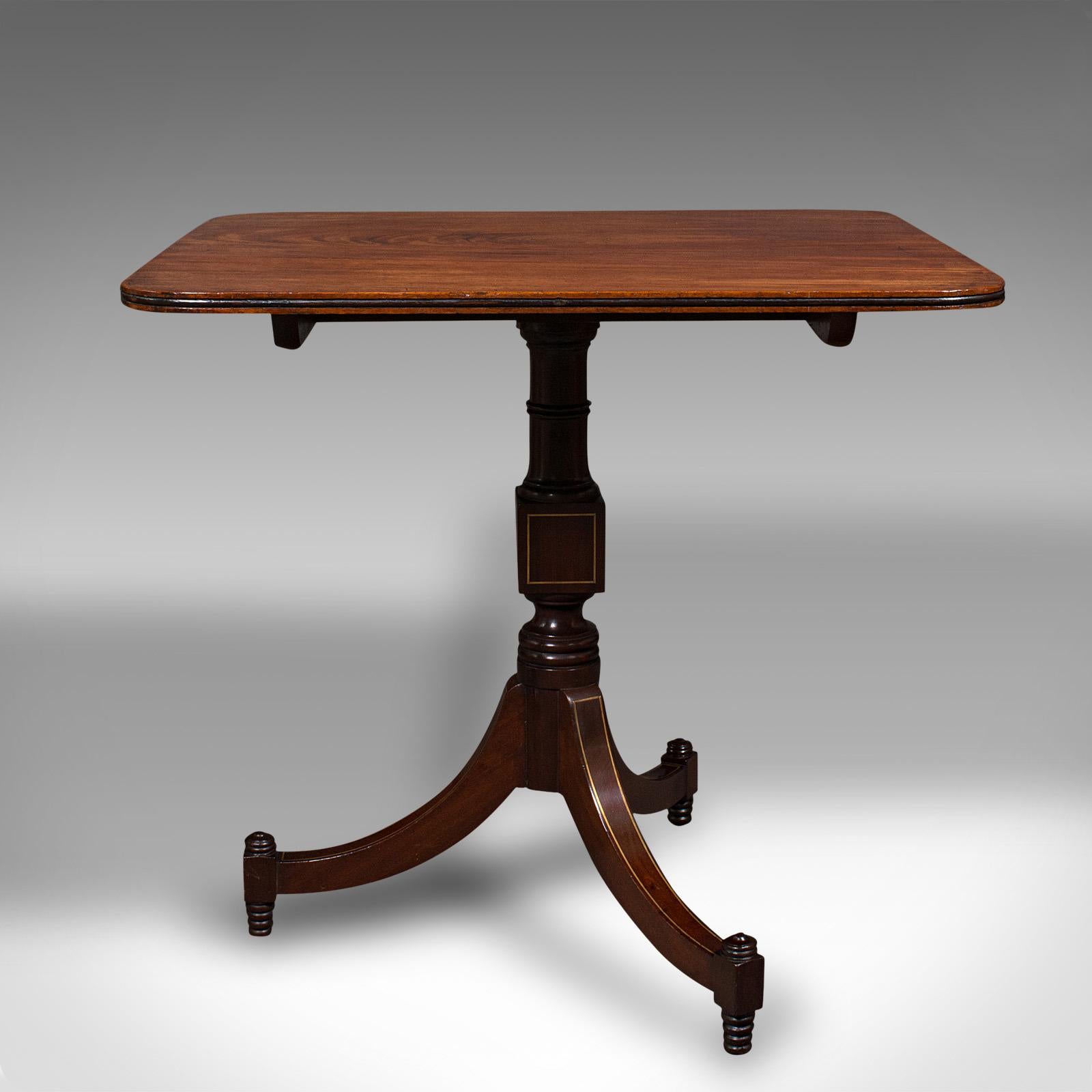 Antique Occasional Table, English, Tilt Top, Lamp, Wine, Empire Taste, Regency In Good Condition For Sale In Hele, Devon, GB