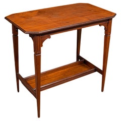 Antique Occasional Table, English, Walnut, Side, Hall, Under Tier, Edwardian