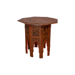 Antique Occasional Table, Victorian, Chinese Elm, Octagonal, Coffee, Moorish