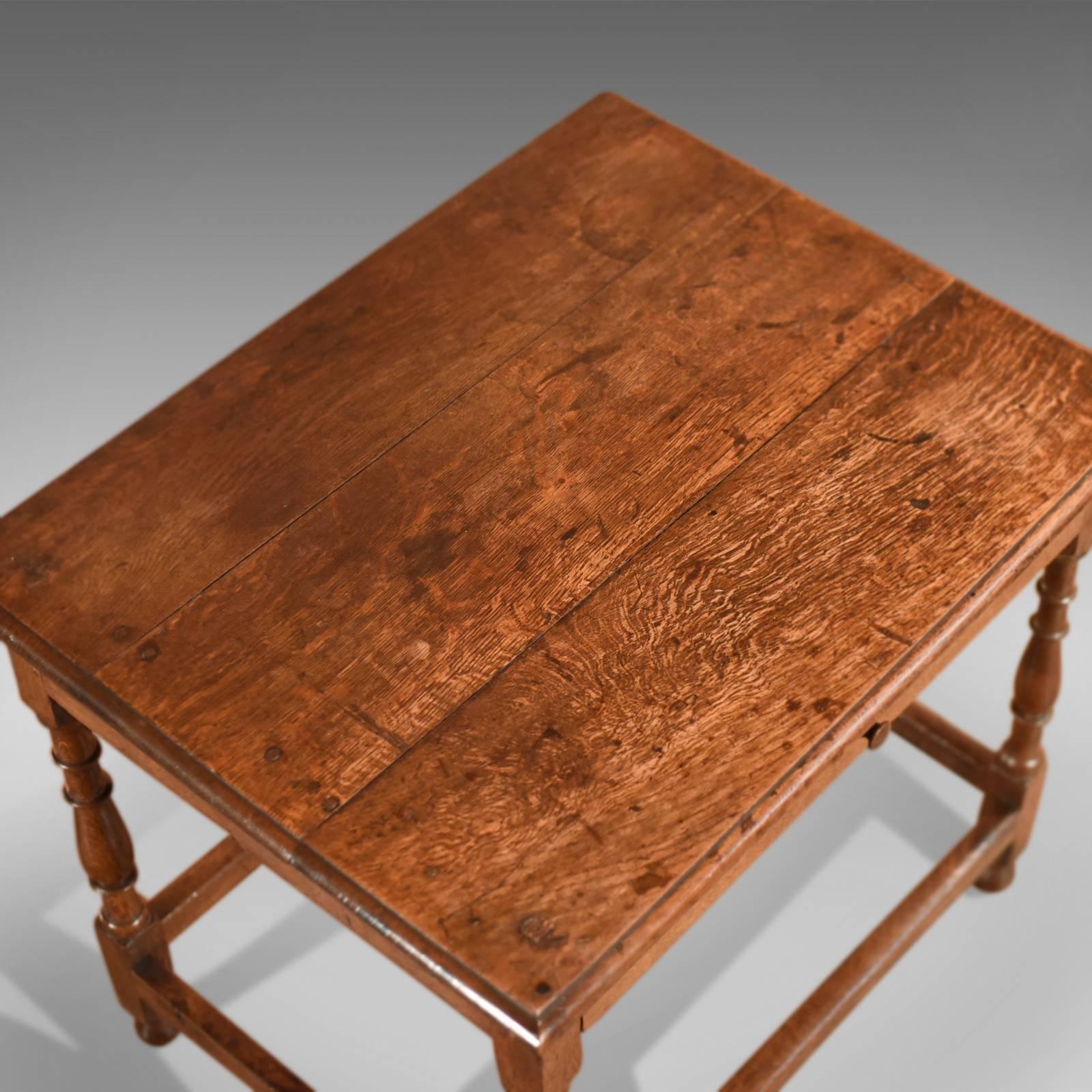 British Antique Occasional Table, Victorian Oak, circa 1850 For Sale